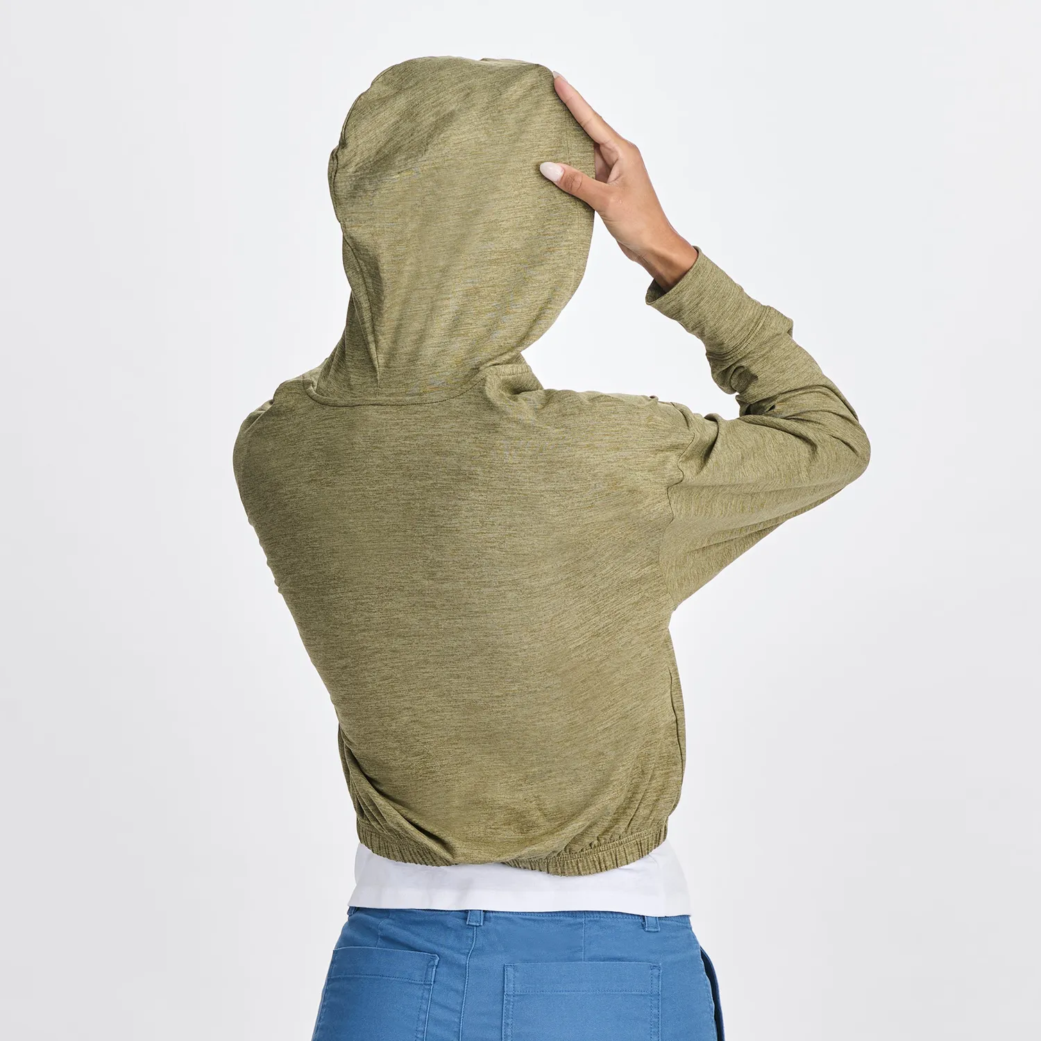 Eddie Bauer Sightseer hanorac dama cropped cu fermoar