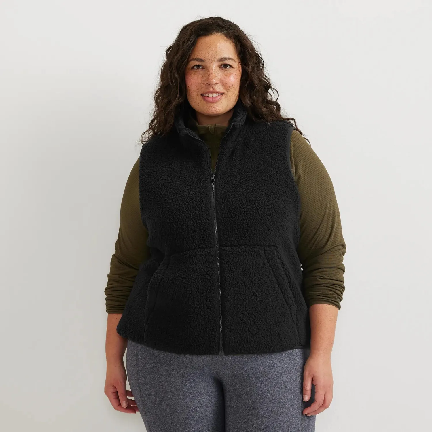 Eddie Bauer Chill Out vesta fleece neagra calduroasa