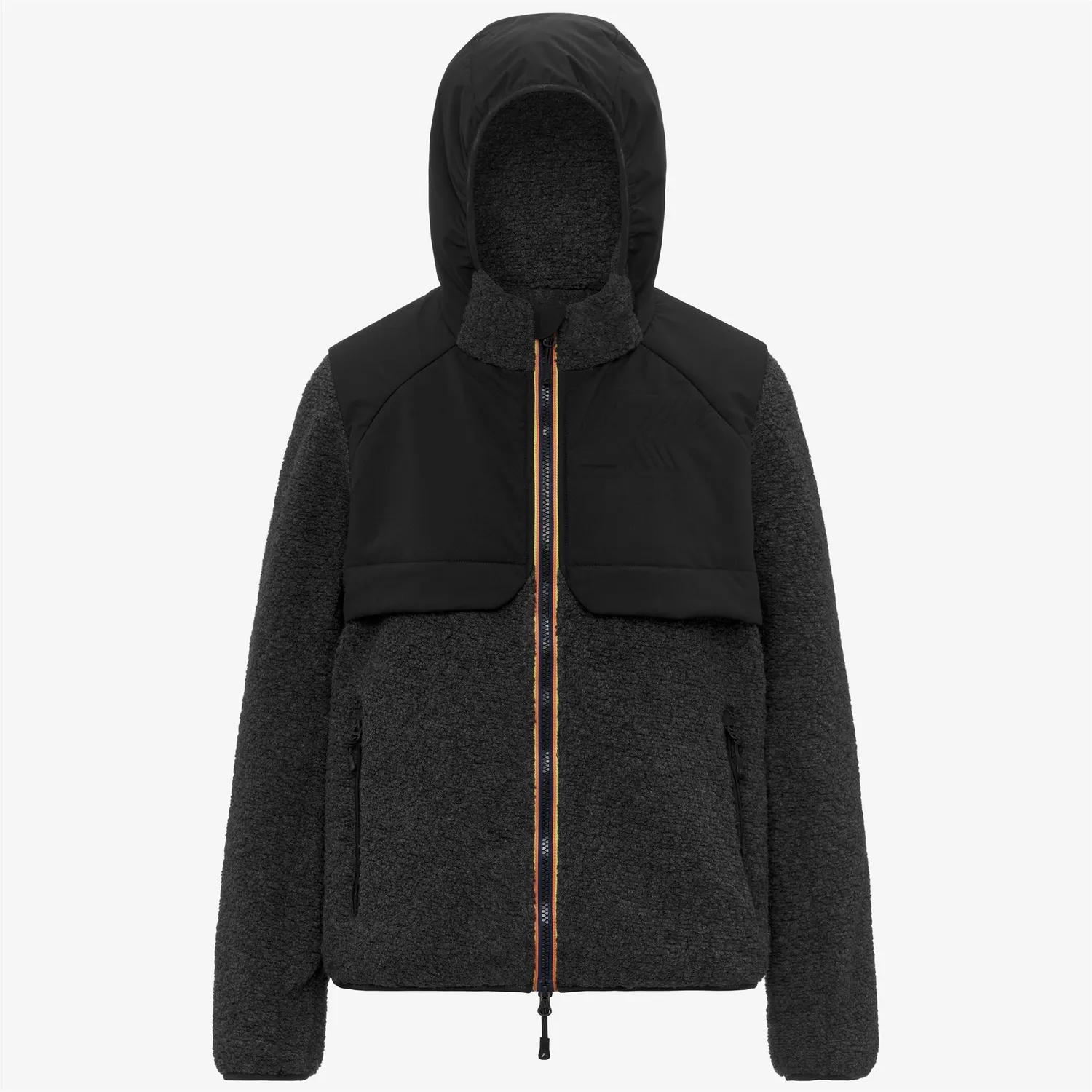 K-Way Bauges Polar geaca barbati Black Pure calduroasa cu gluga