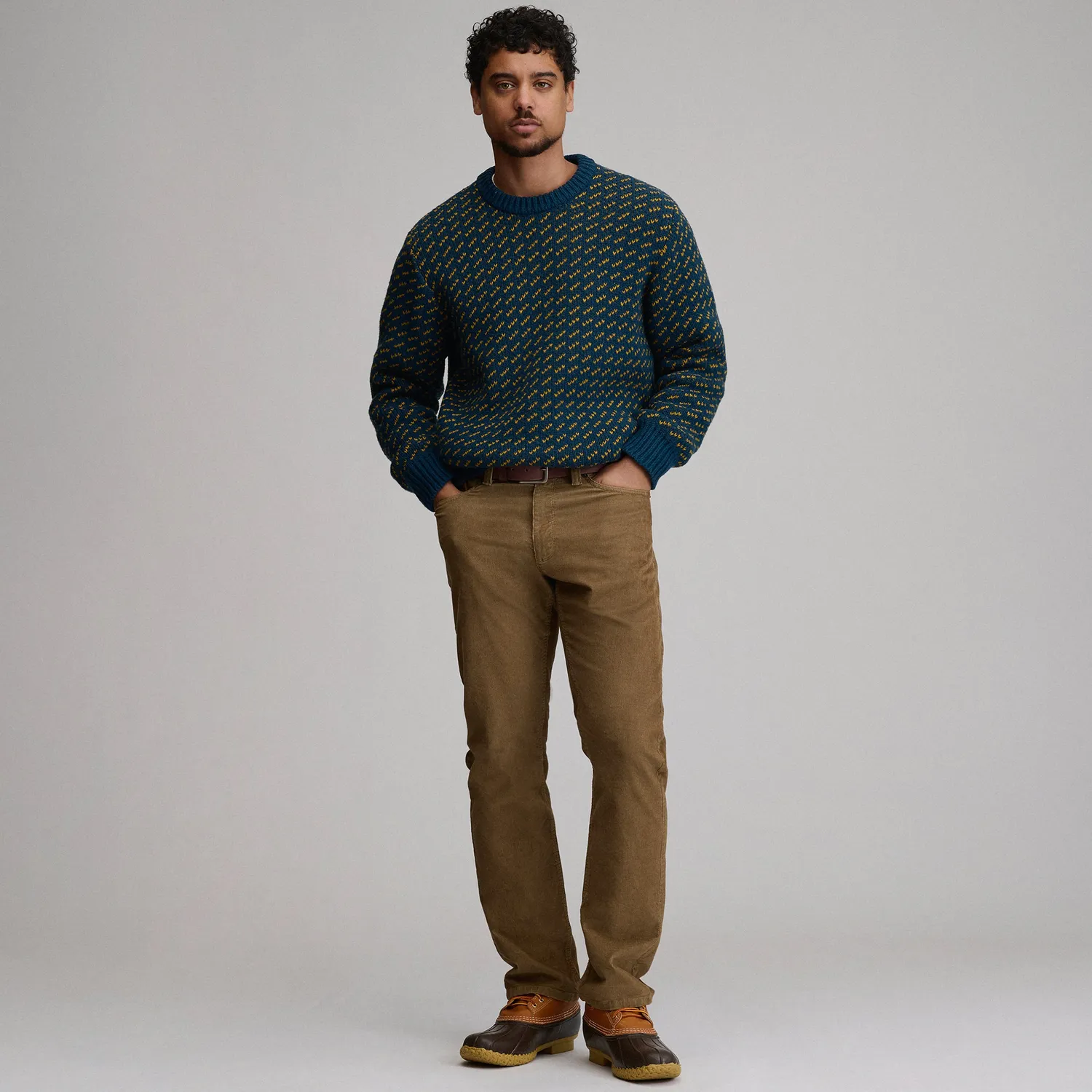 Eddie Bauer Birdseye Crew pulover barbati Navy