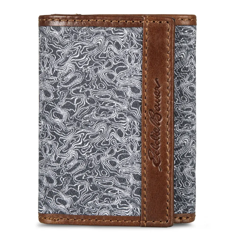 Portofel Eddie Bauer Pioneer Trifold gri RFID