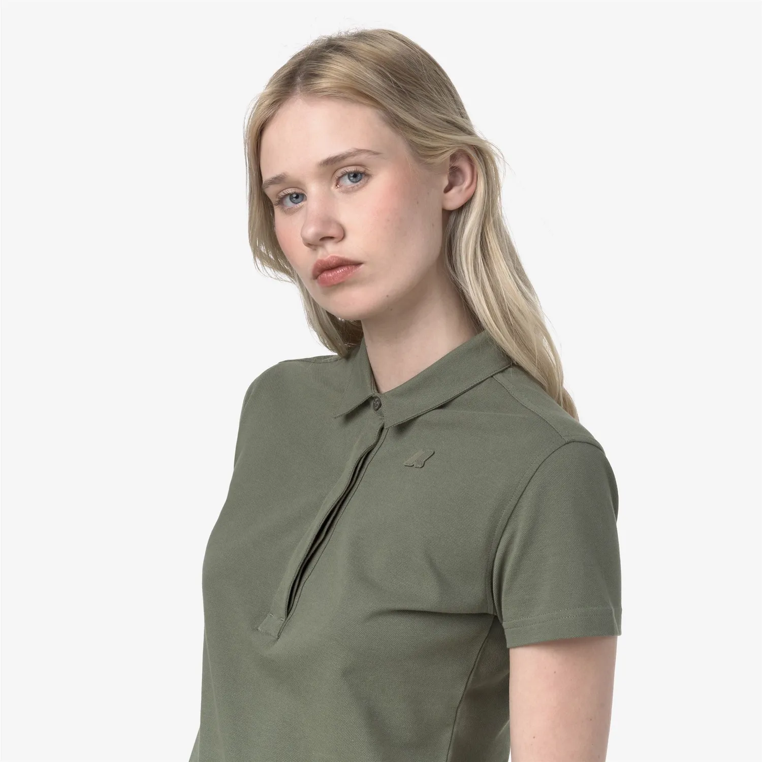 K-Way Amedea Pique Slim polo dama verde bumbac