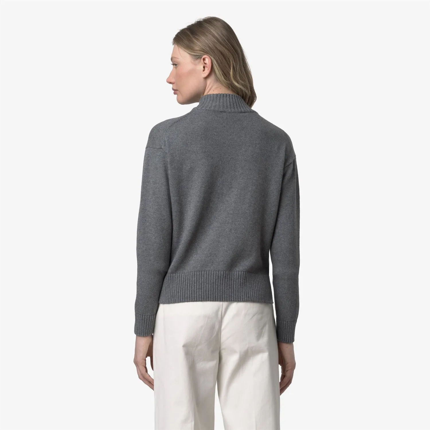 K-Way Agata Cotton Cashmere pulover dama Grey Smoked casmir