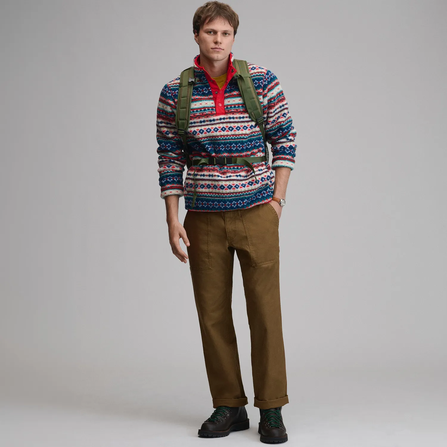 Eddie Bauer Journey polar bărbați roșu cu capse