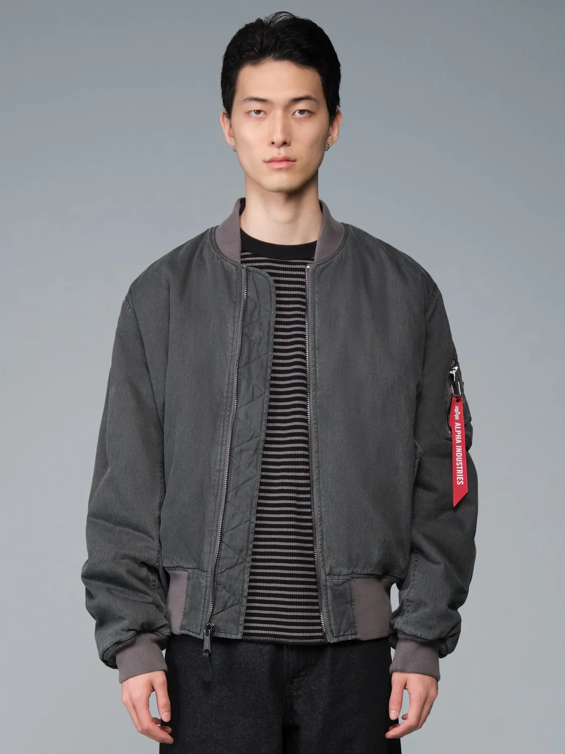 Alpha Industries MA-1 Cotton bomber negru reversibil