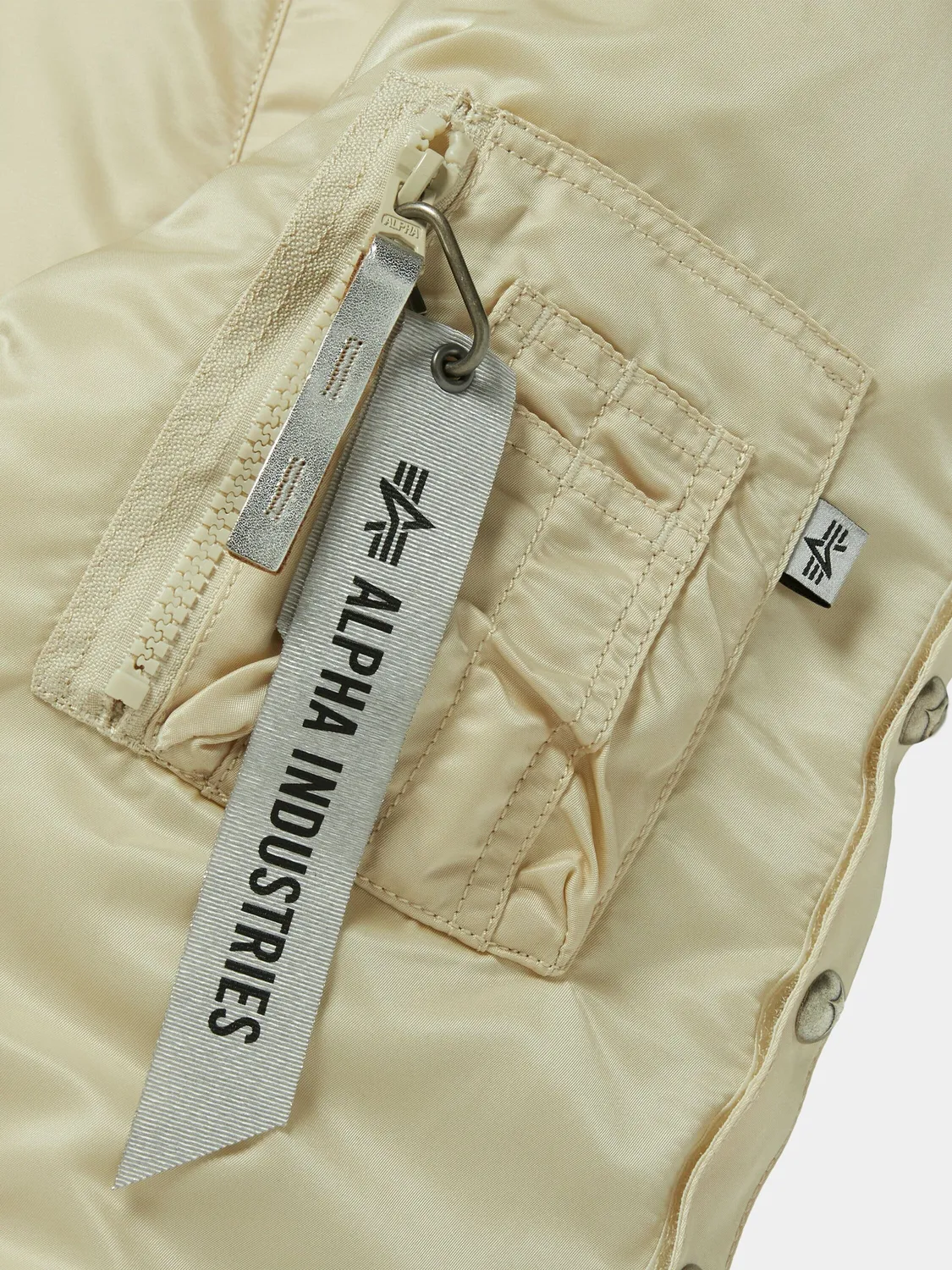 Alpha Industries Thug Club N-3B palton parka alb umplutura groasa