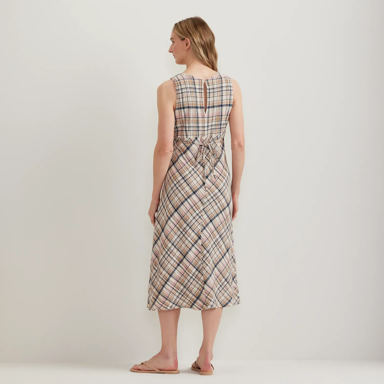 Eddie Bauer Crinkle Midi rochie damă ivory
