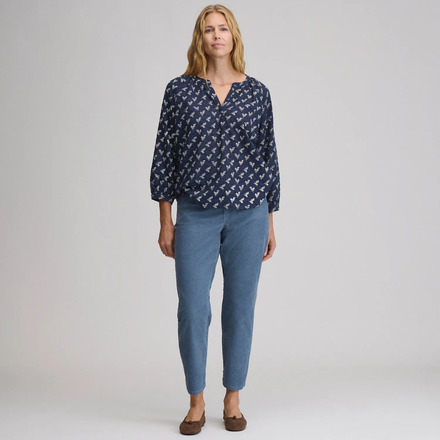 Eddie Bauer Split-Neck Popover bluza dama brook casual
