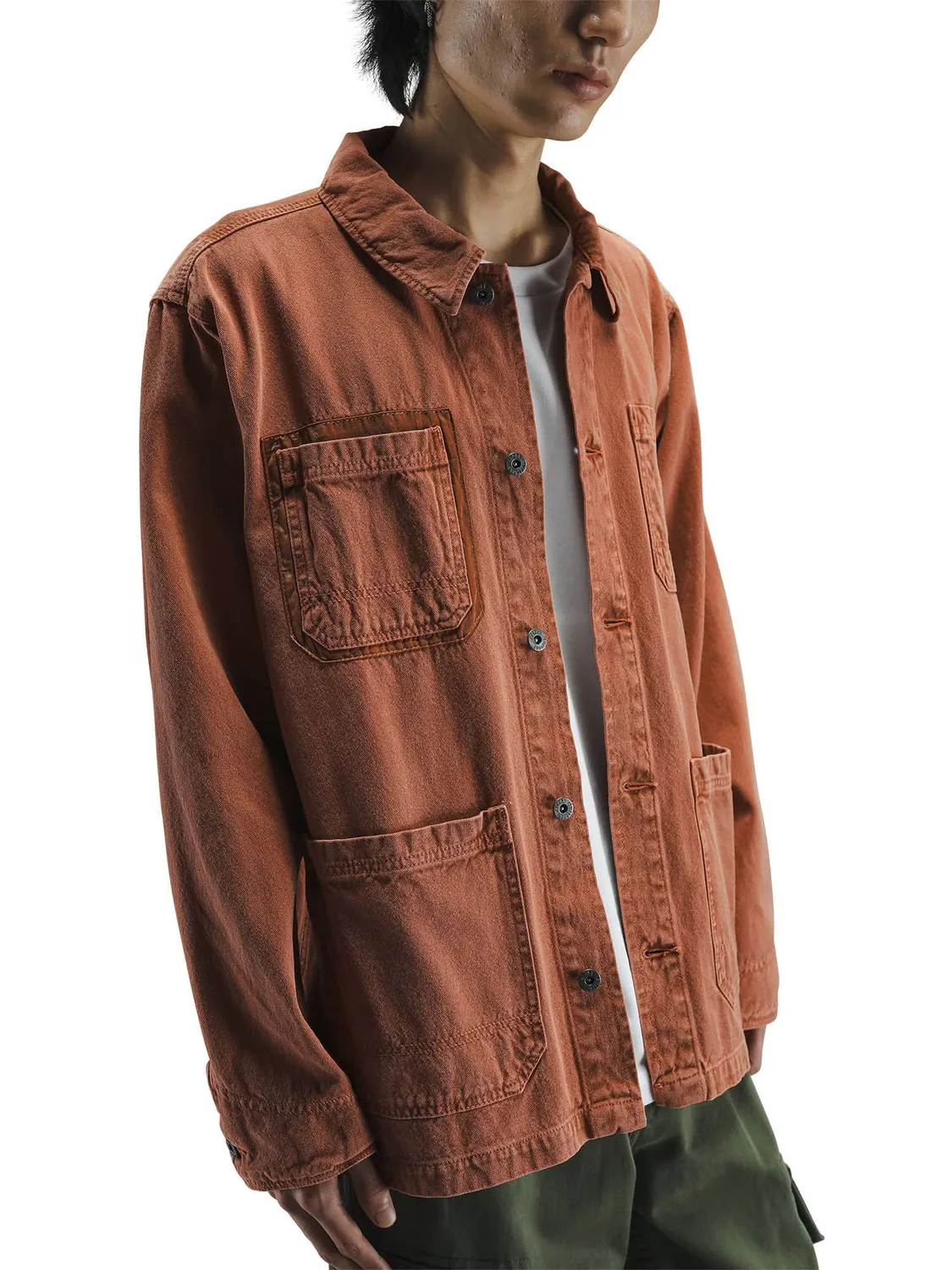 Alpha Industries Chore Coat palton Muted Saffron canvas