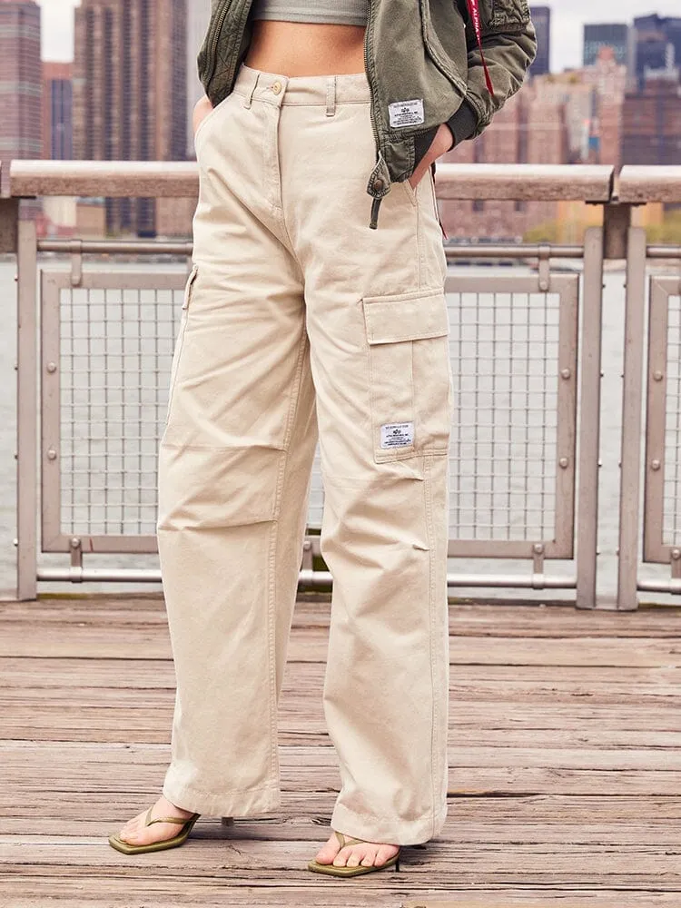 Alpha Industries M-65 pantaloni cargo dama limestone