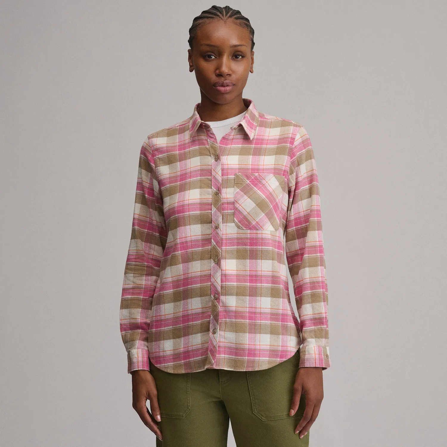 Eddie Bauer Field Flex camasa dama wine berry flanel