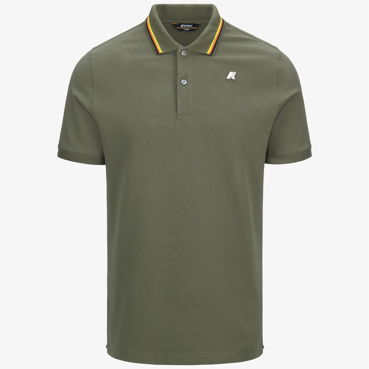 K-Way Jud Pique Slim polo barbati Green Lichen bumbac