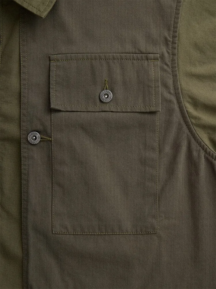 Alpha Industries P-44 camasa overshirt verde bumbac usor