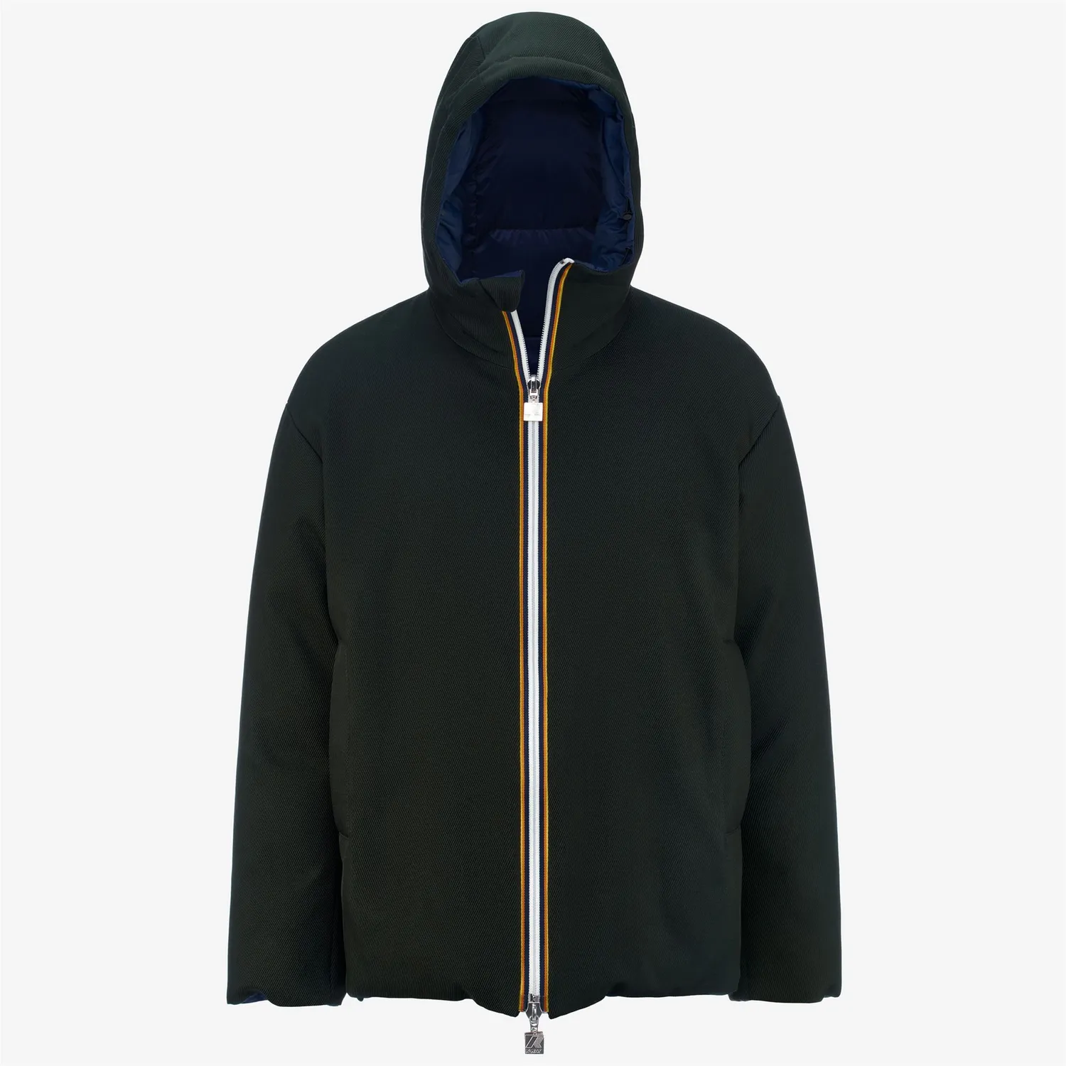 K-Way Eloi Double Wool Stripes geacă verde puf