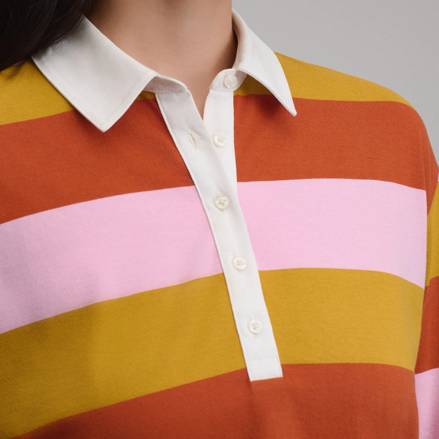 Eddie Bauer Rugby polo damă Wisteria mânecă lungă