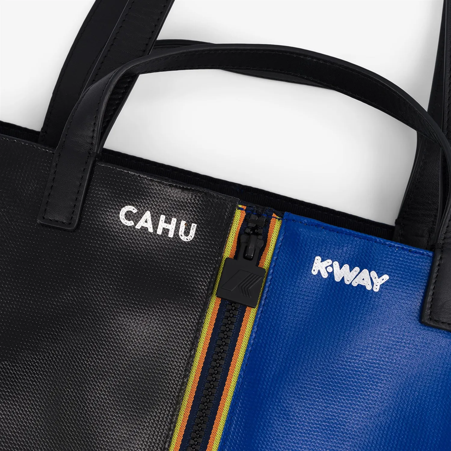K-Way Pratique Large K5137XW geanta tote negru-albastru impermeabila