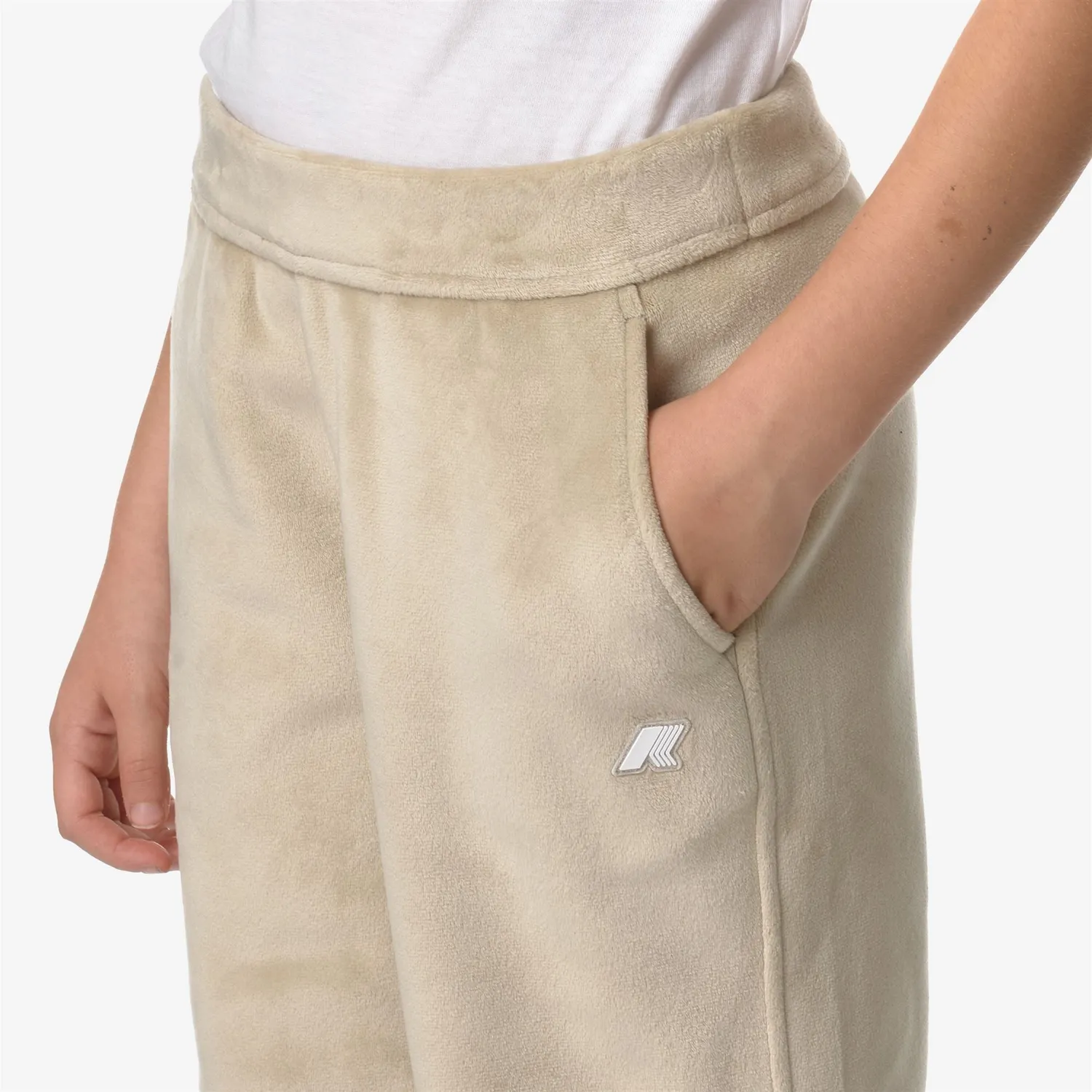 K-Way Jenny Velour Polar pantaloni fete bej caldurosi