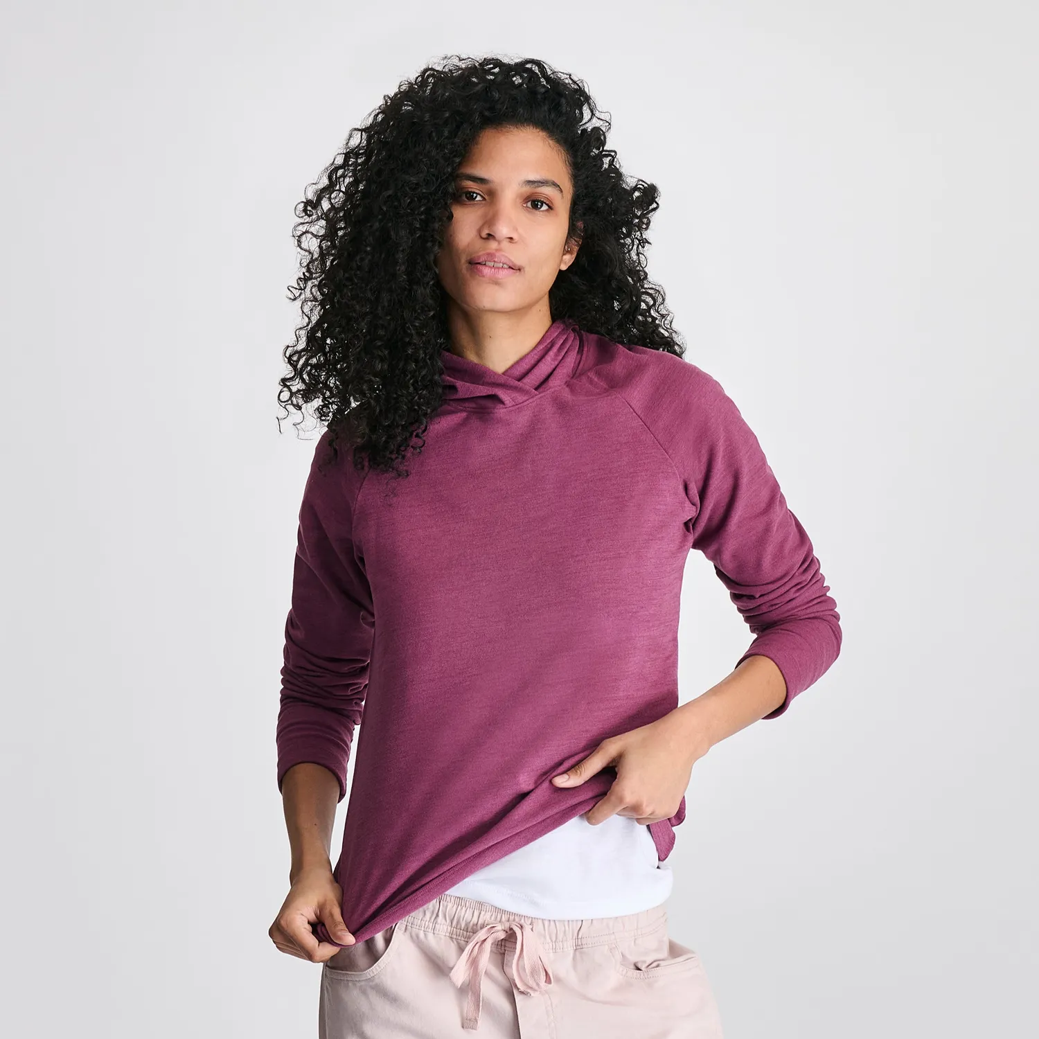 Eddie Bauer Quest Flex hanorac damă wine stretch 4 direcții