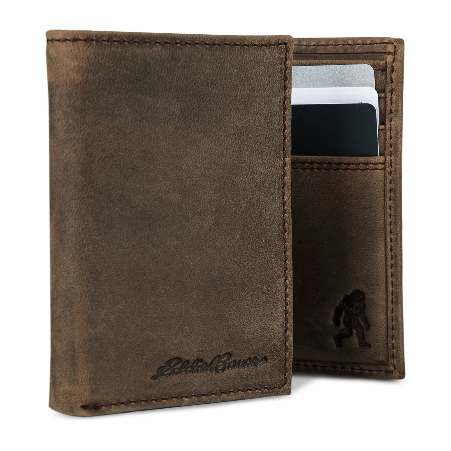 Eddie Bauer Trifold portofel piele Tan RFID