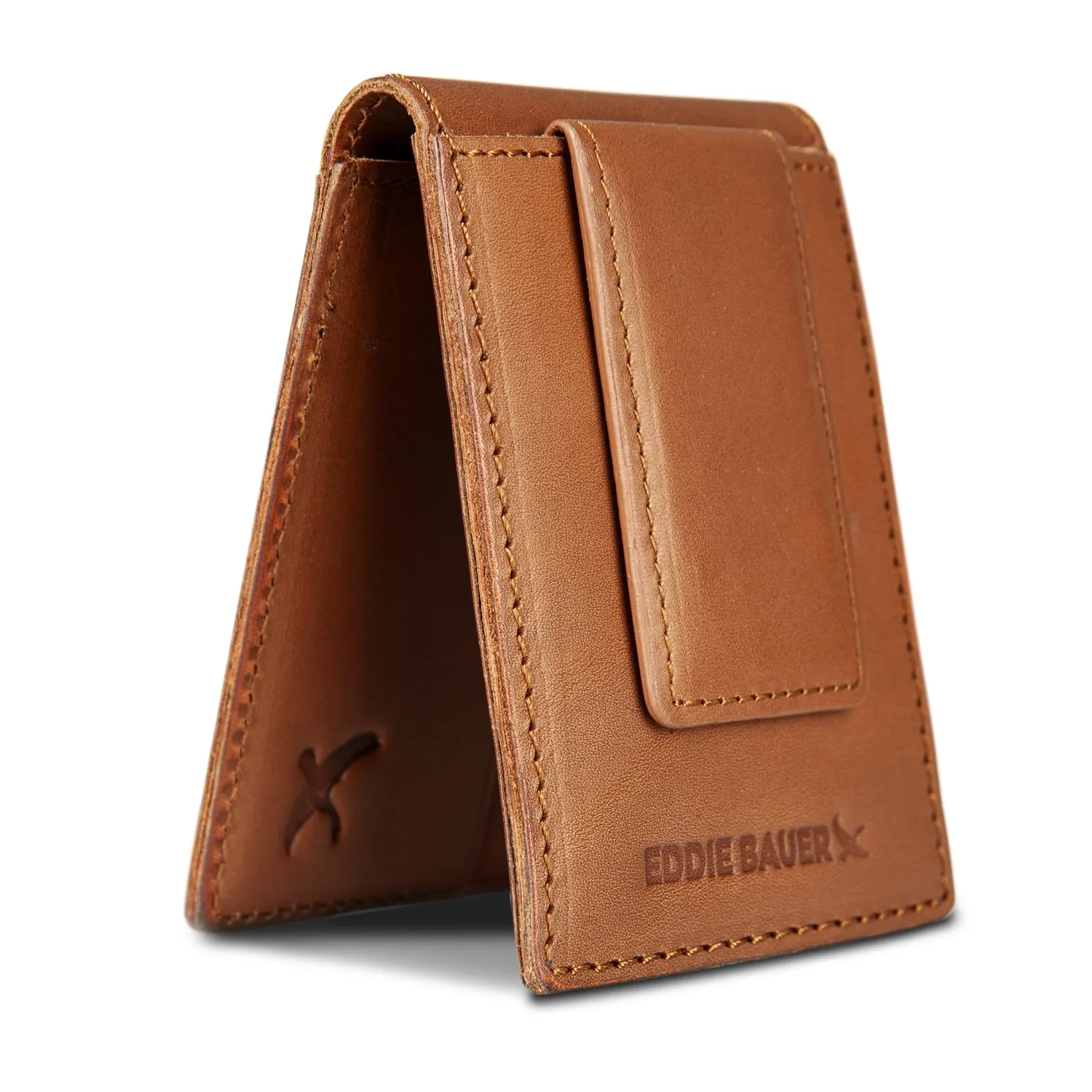 Eddie Bauer Outdoor Leather Portofel Piele Maro