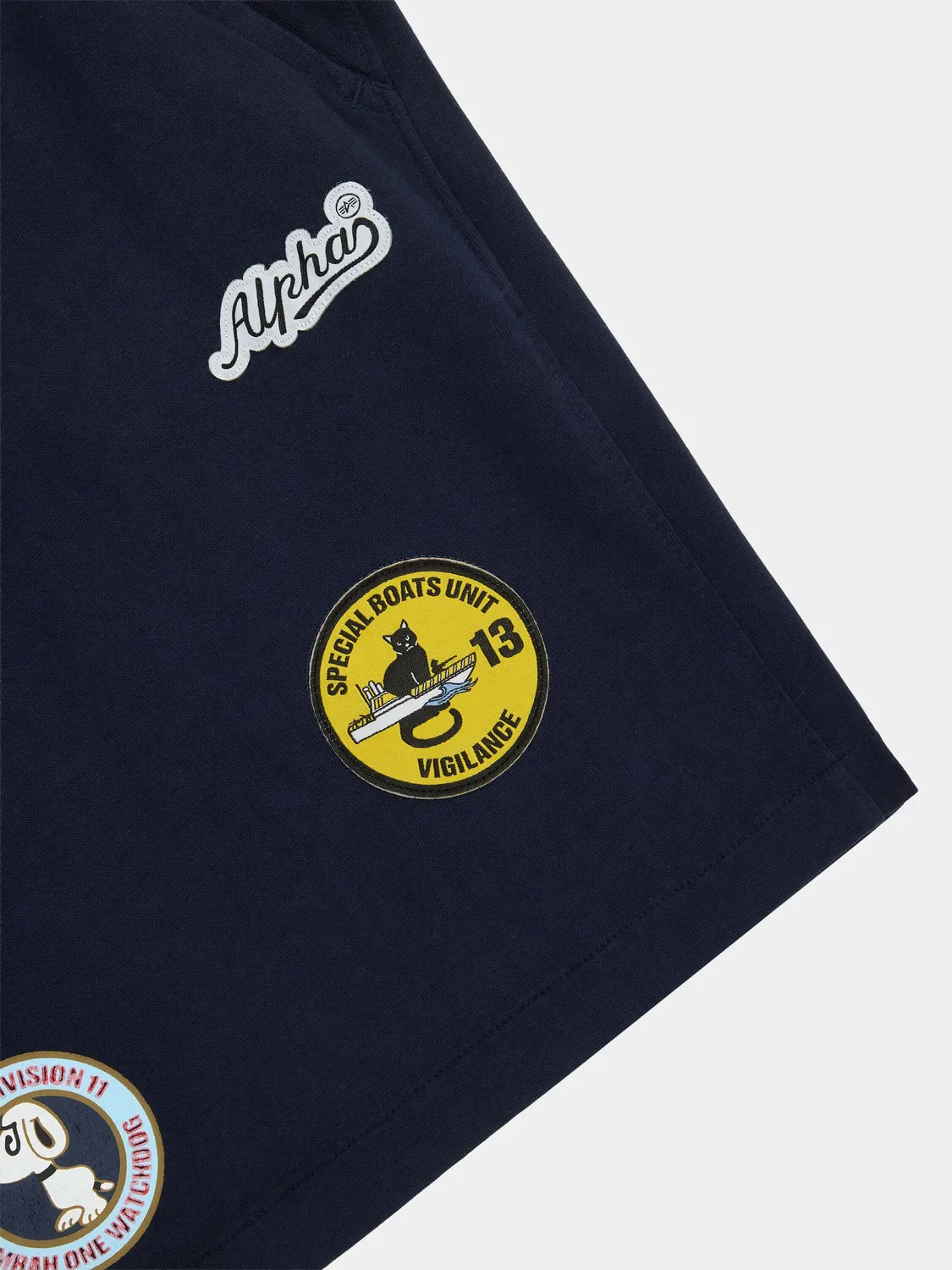 Alpha Industries Patched Jersey short albastru brodat