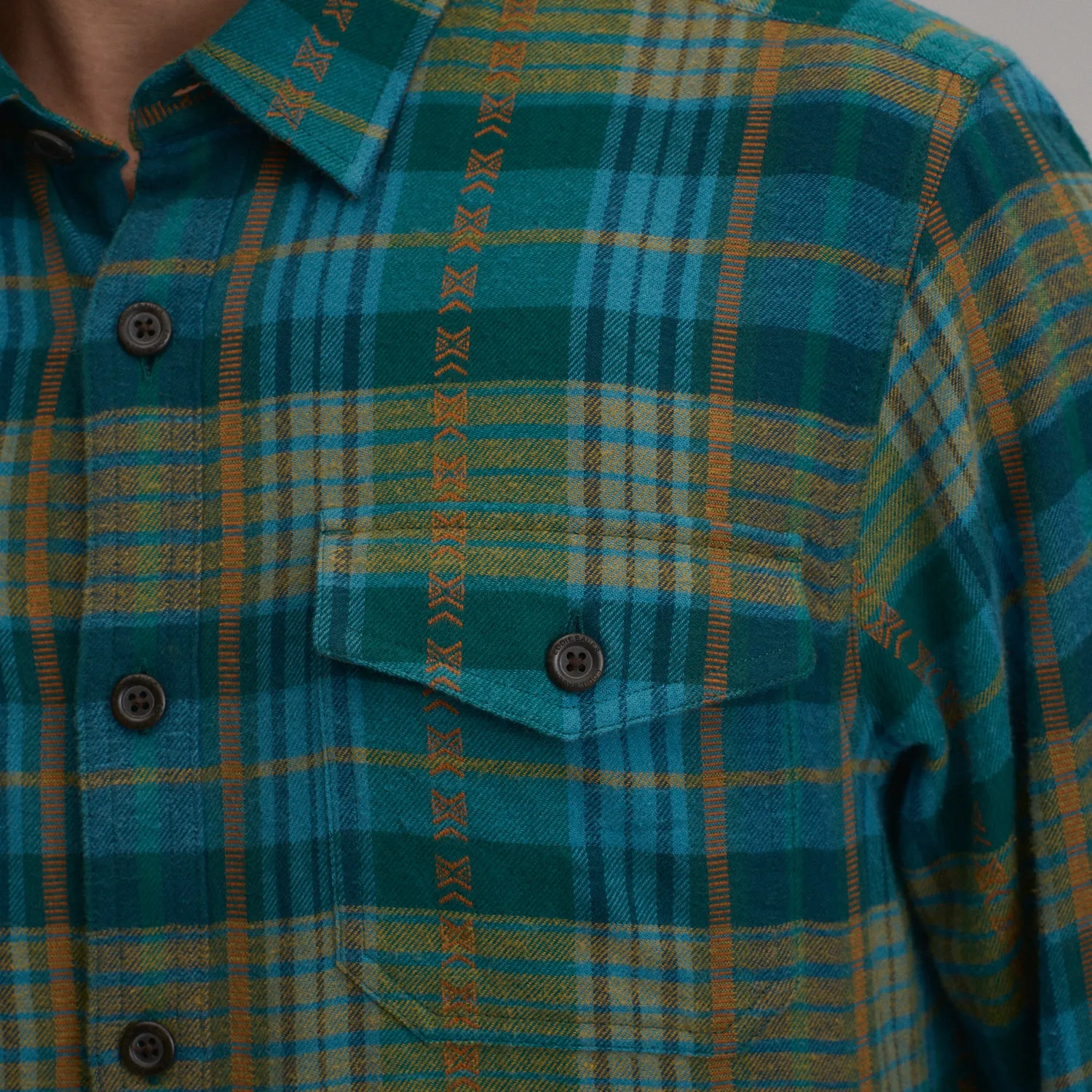 Eddie Bauer Cabin camasa flanel Sea Glass calduroasa