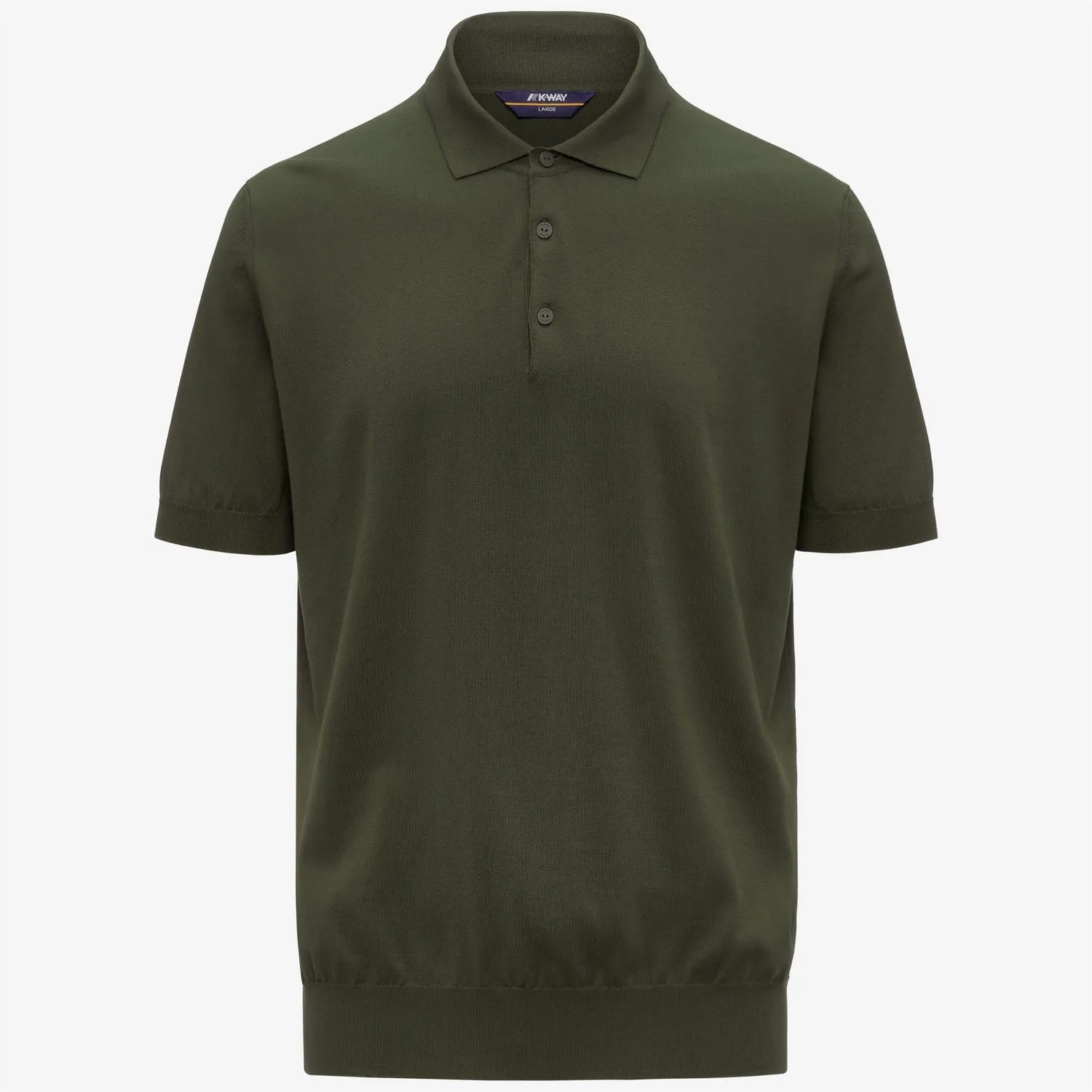 K-Way Pleyne polo bărbați verde bumbac egiptean