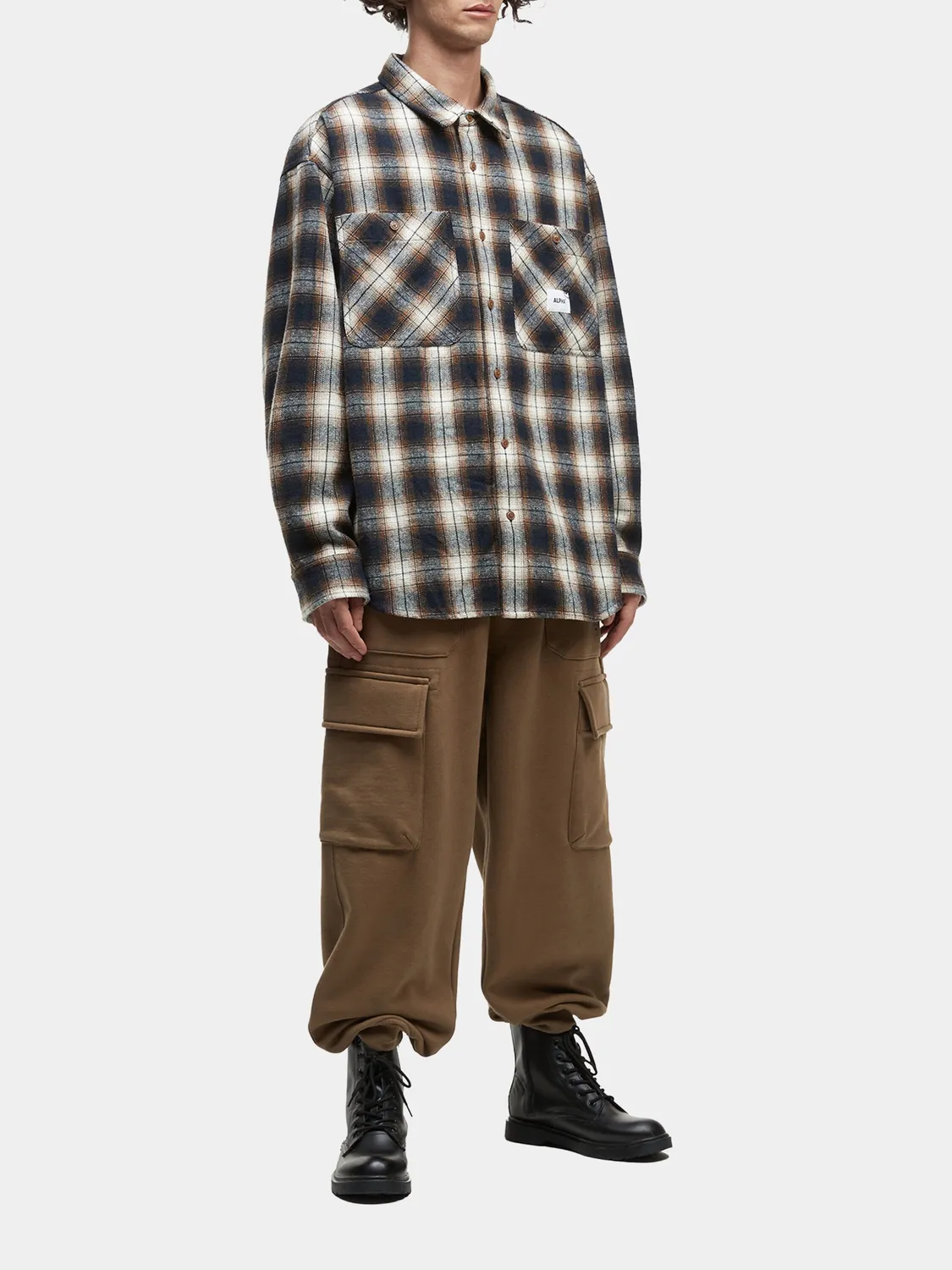 UNFRM Cargo Sweatpant pantaloni trening bej bumbac 380g