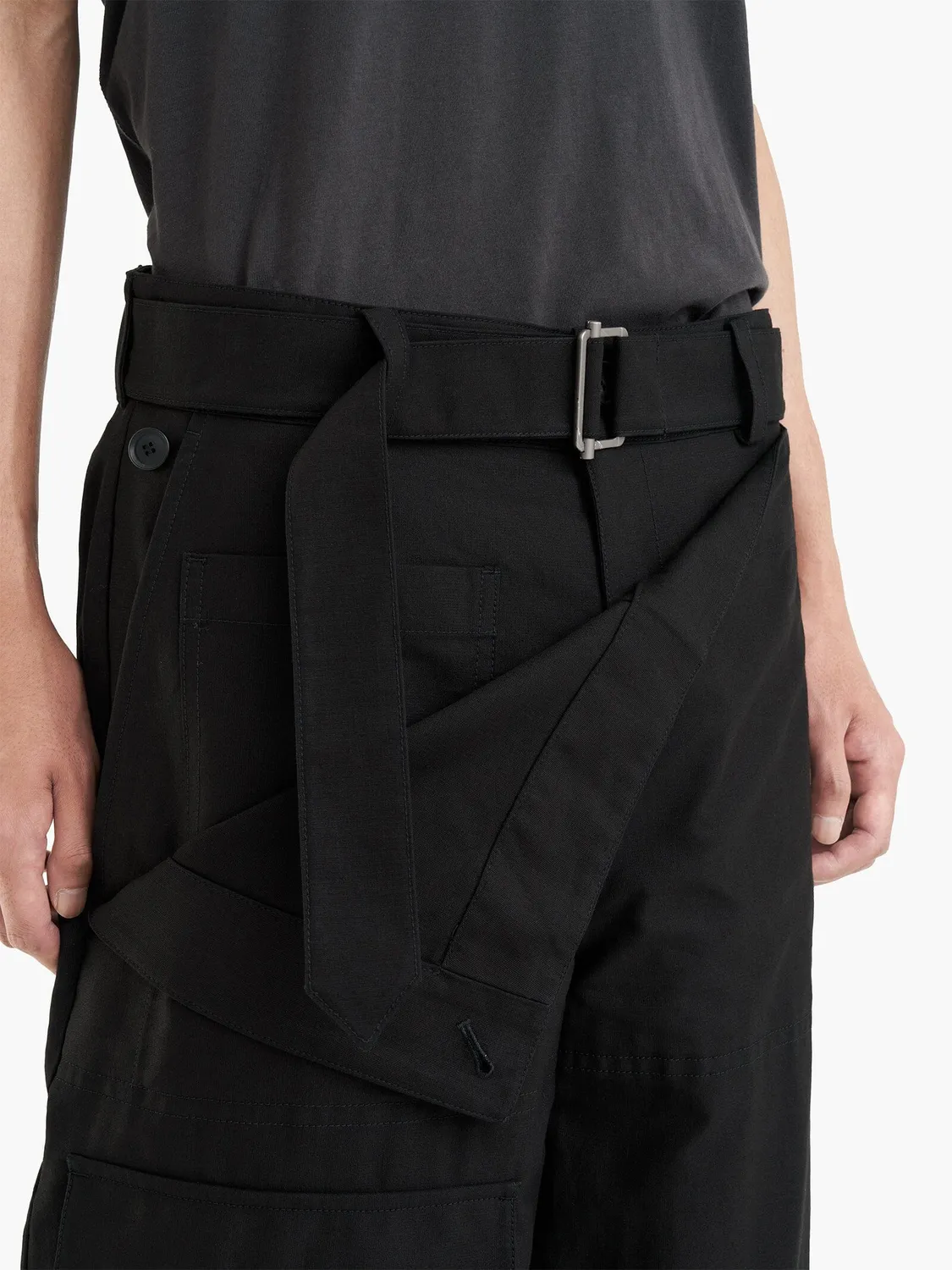 Alpha Industries Jiyong Kim Double Front pantaloni negri bumbac