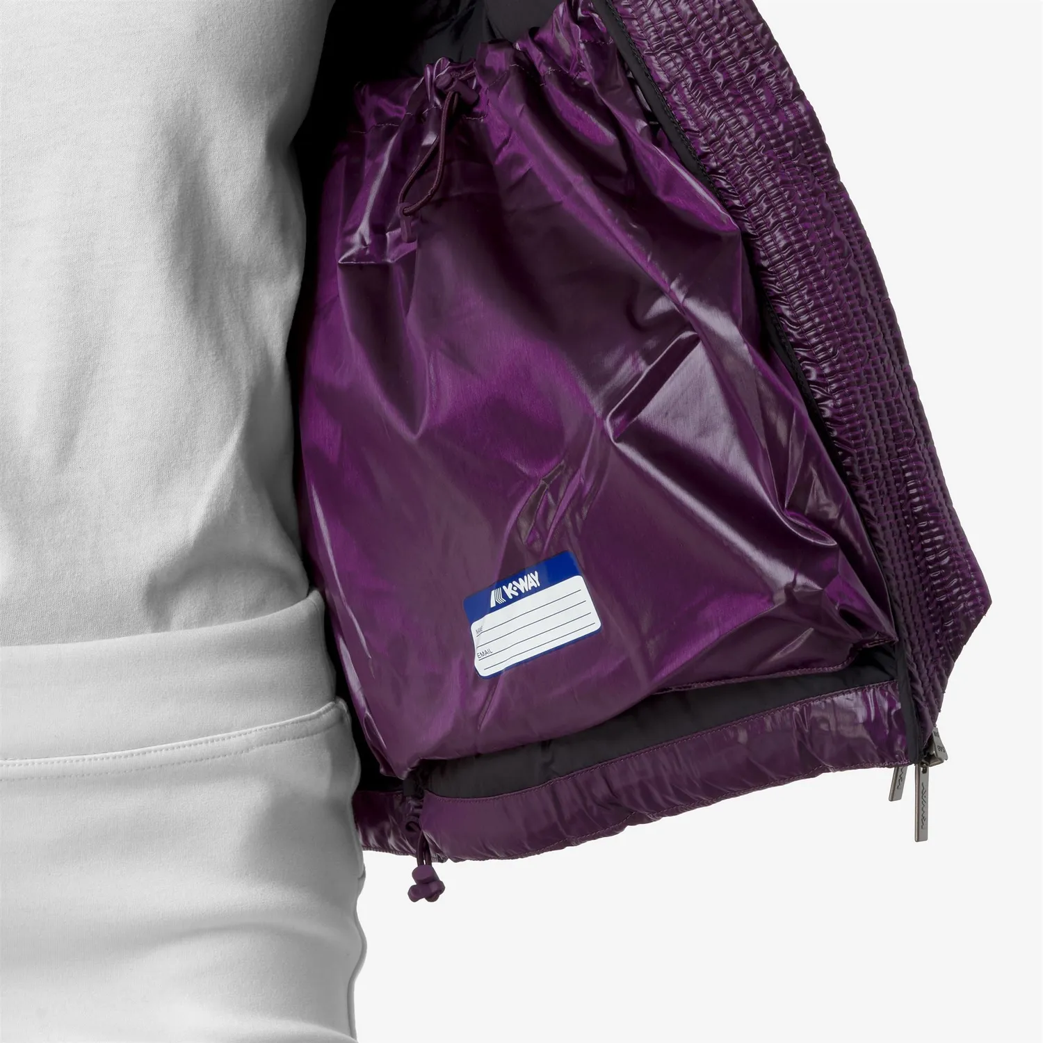 K-Way Ninev Crystal Chintz geaca dama violet cu puf