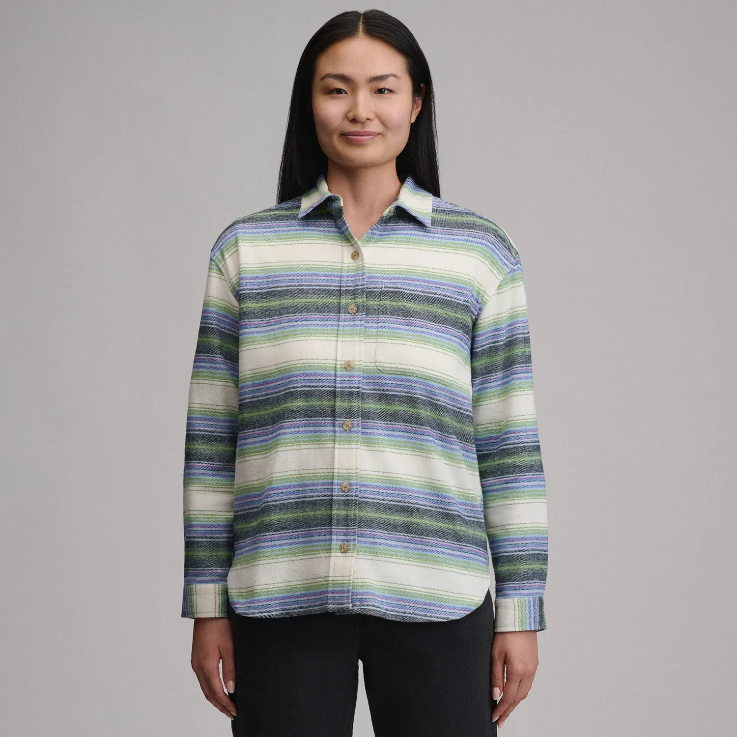Eddie Bauer Heritage Soft Boyfriend camasa Sea Spray groasa