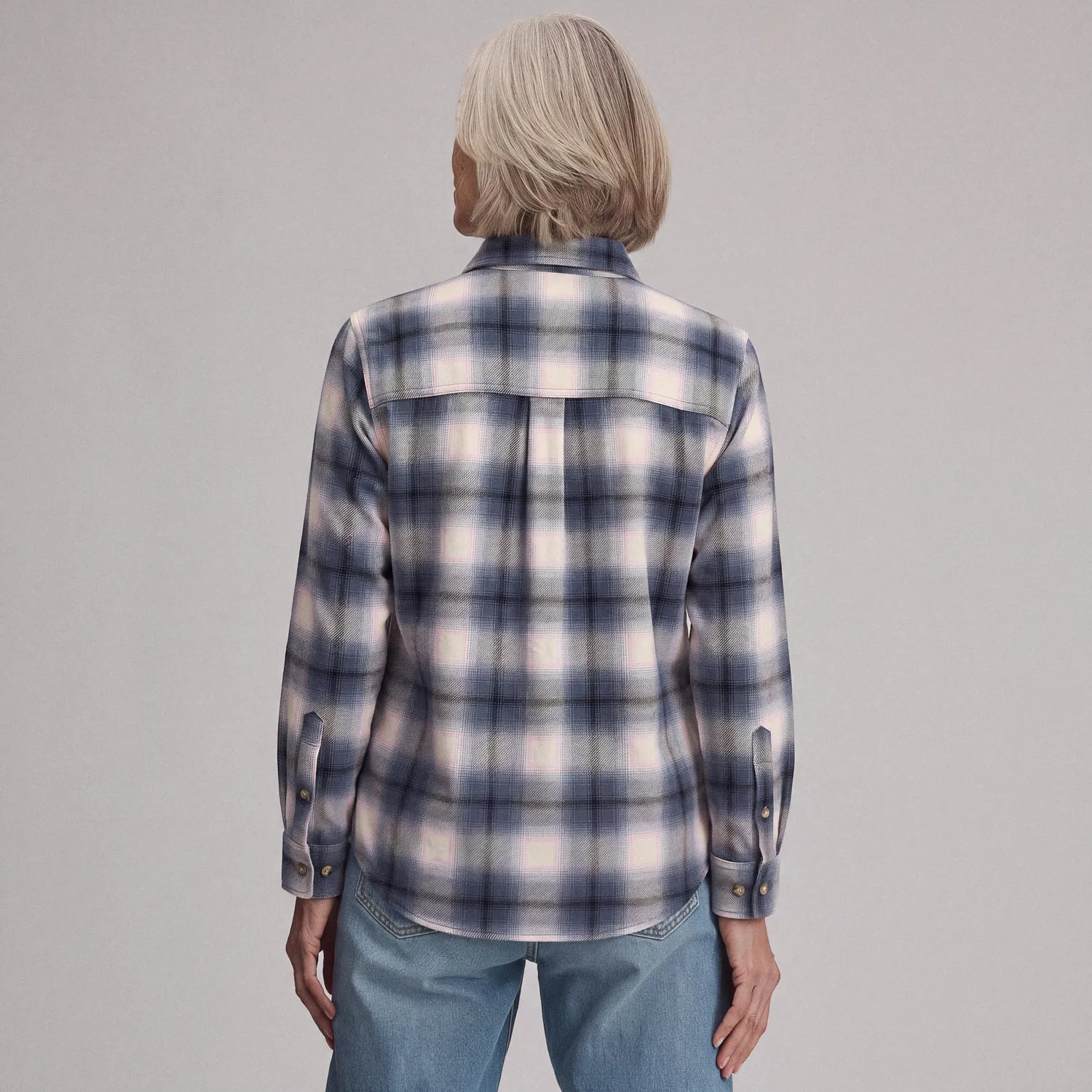 Eddie Bauer cămașă damă western ivory lungă