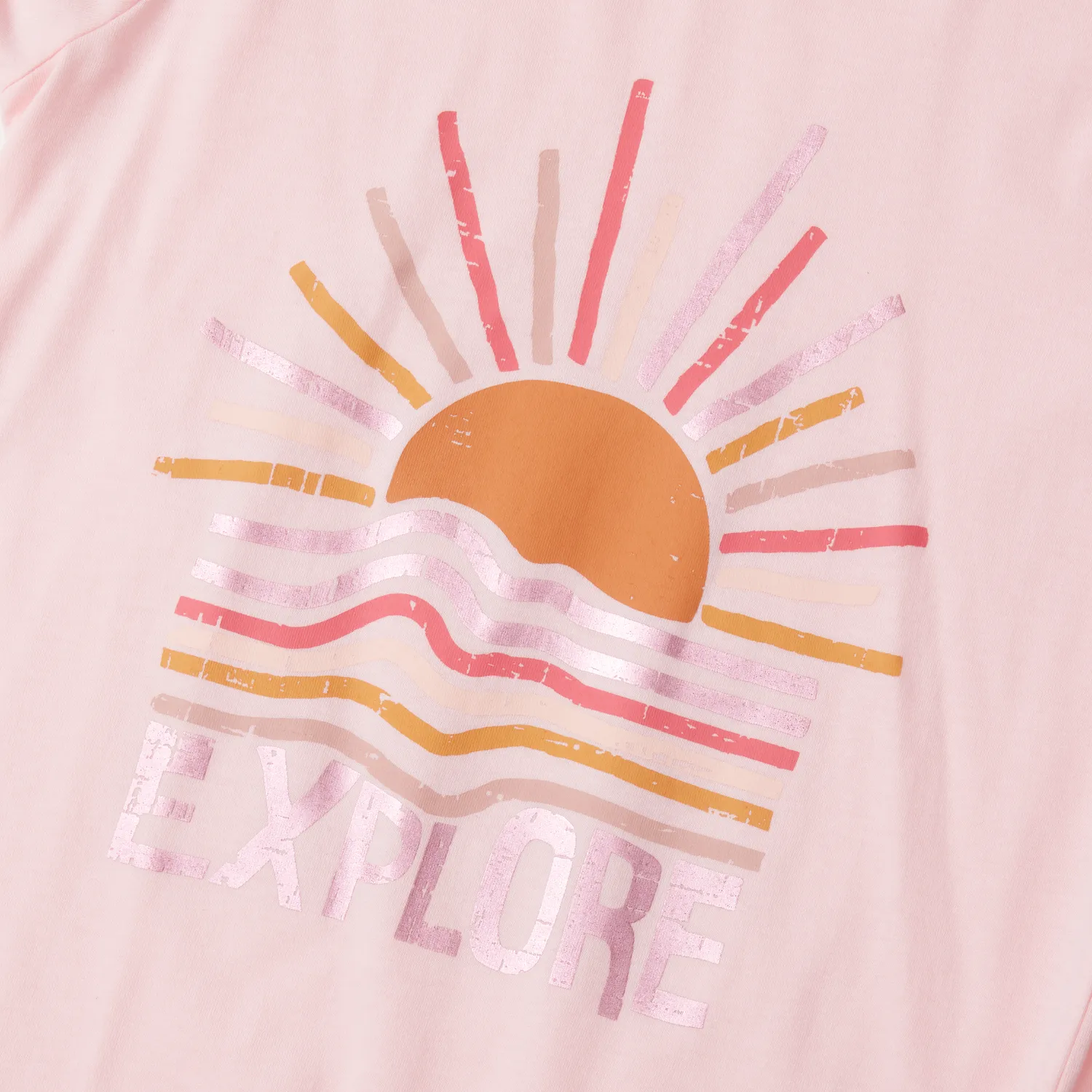 Eddie Bauer Girls Graphic Long Sleeve Tee bluza lila pastel bumbac