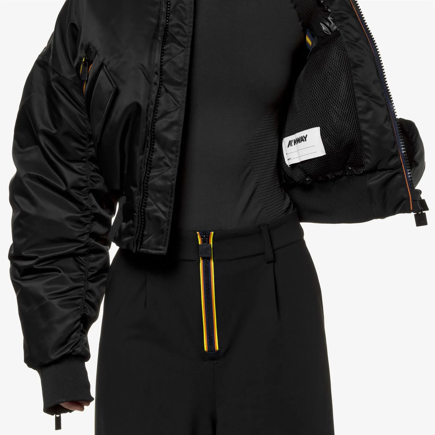K-Way Loncrop Thermo geaca dama negru scurt matlasata