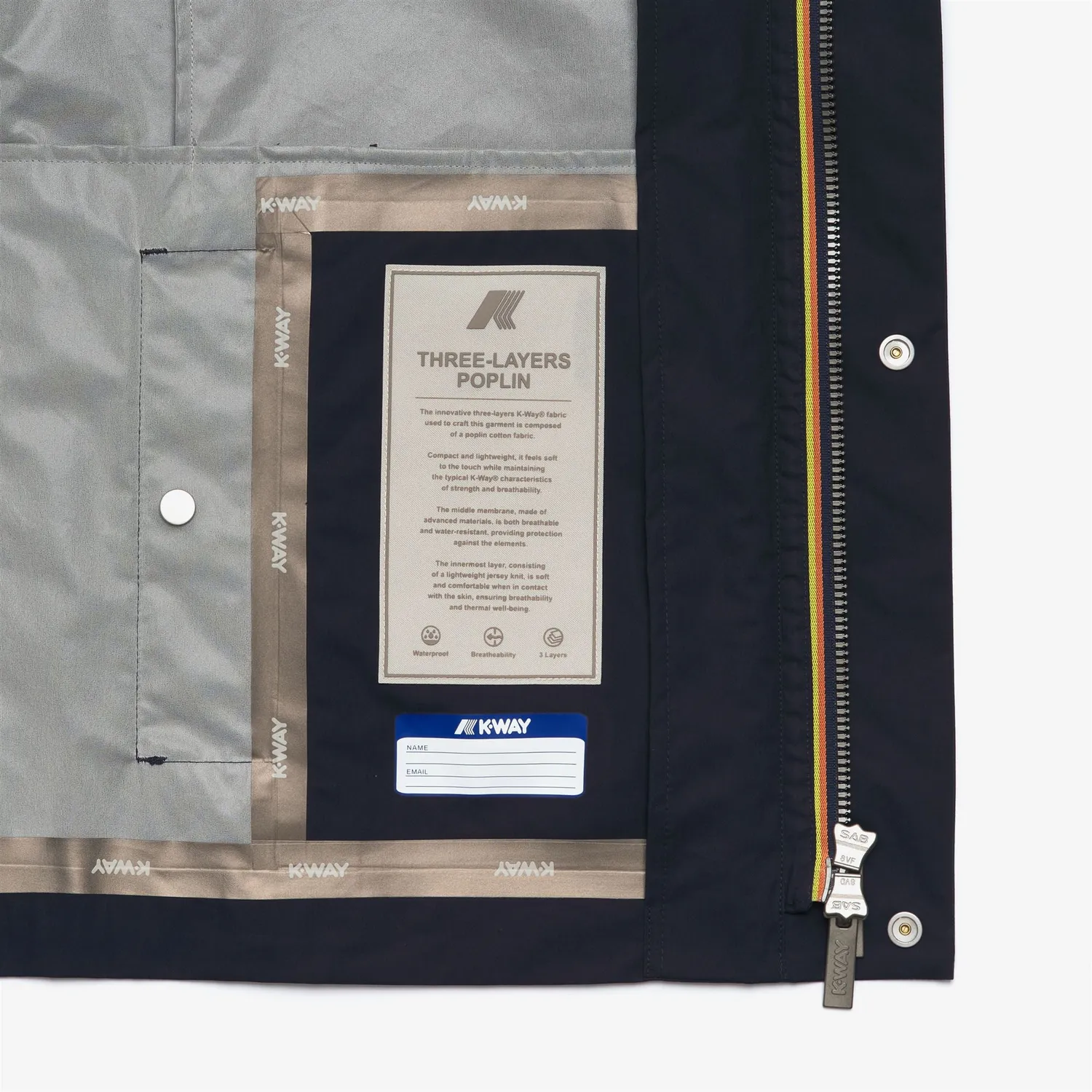 K-Way Orion 3L Poplin K7127UW geaca albastra scurta
