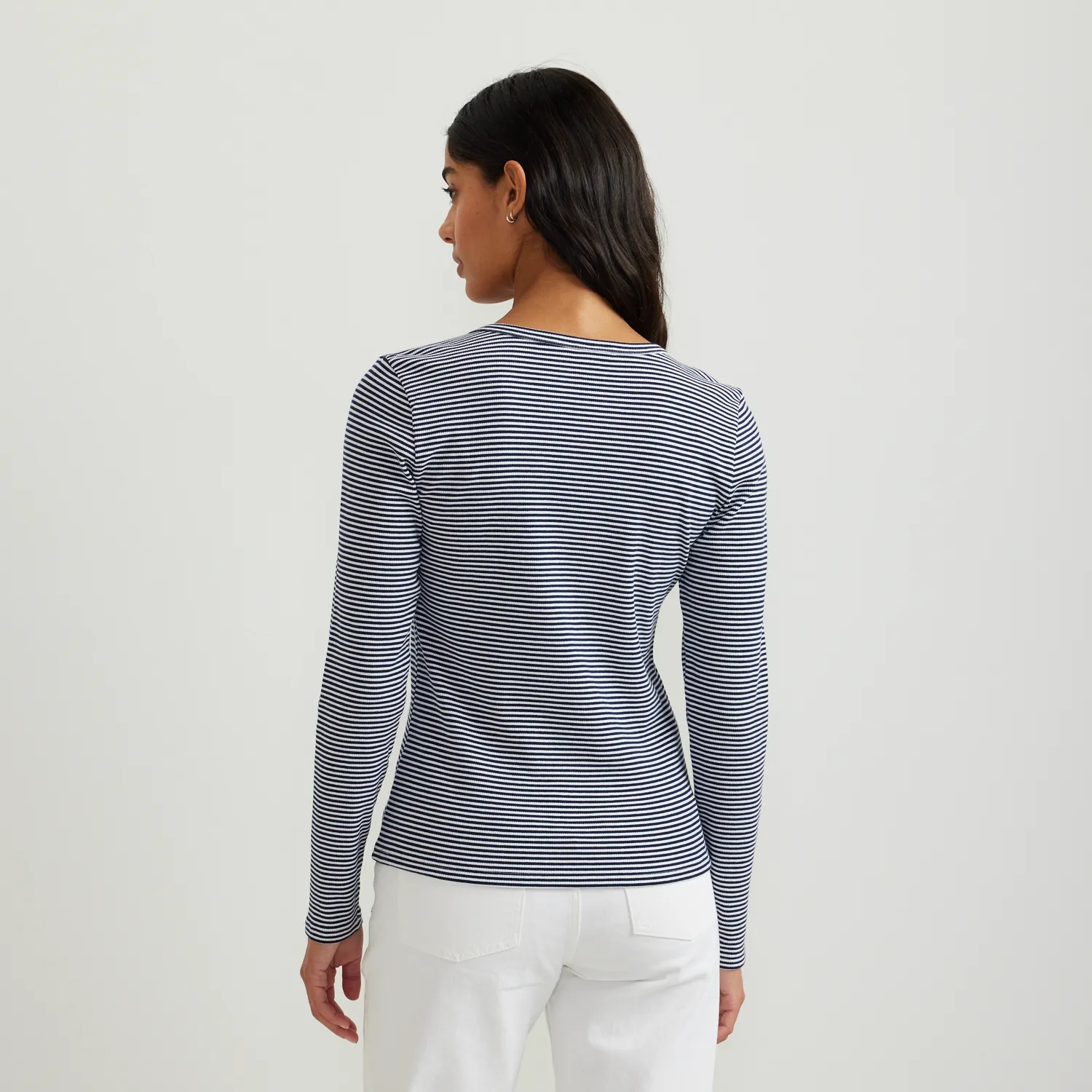 Eddie Bauer Long-Sleeve Ribbed Henley T-Shirt bluza Dusty Lavendar