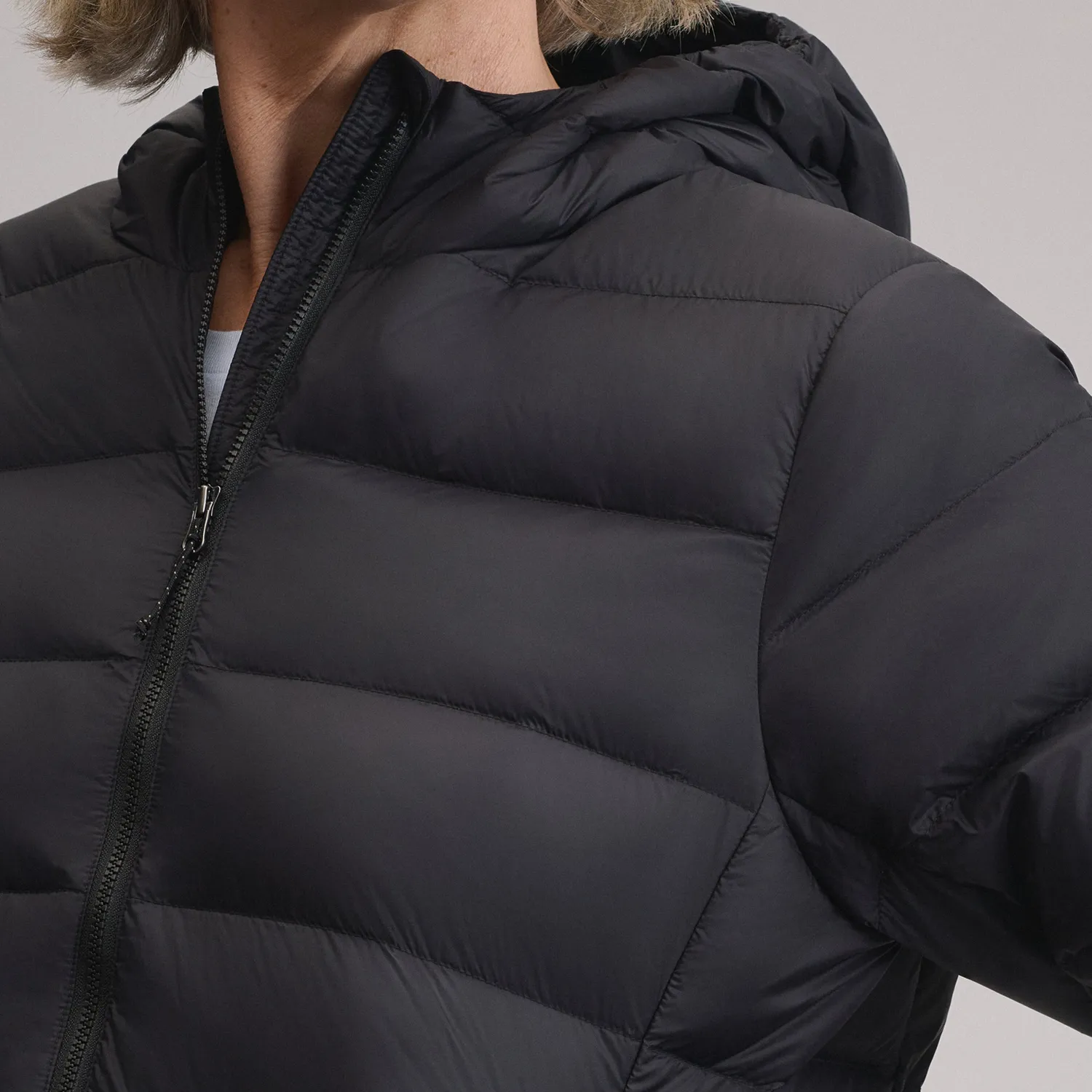 Eddie Bauer CirrusLite geacă puf damă neagră cu glugă