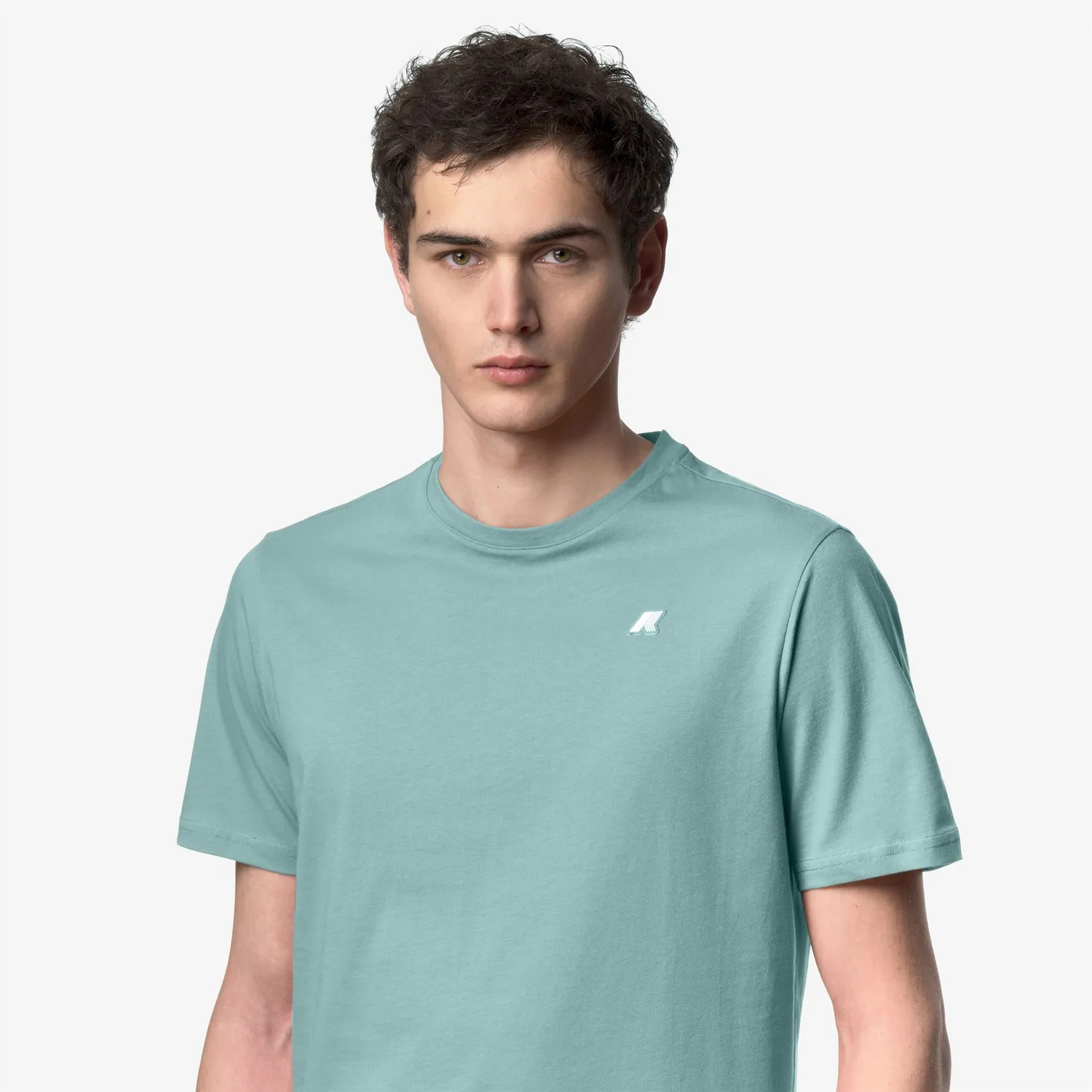K-Way Odom Jersey Slim tricou barbati verde mine slim