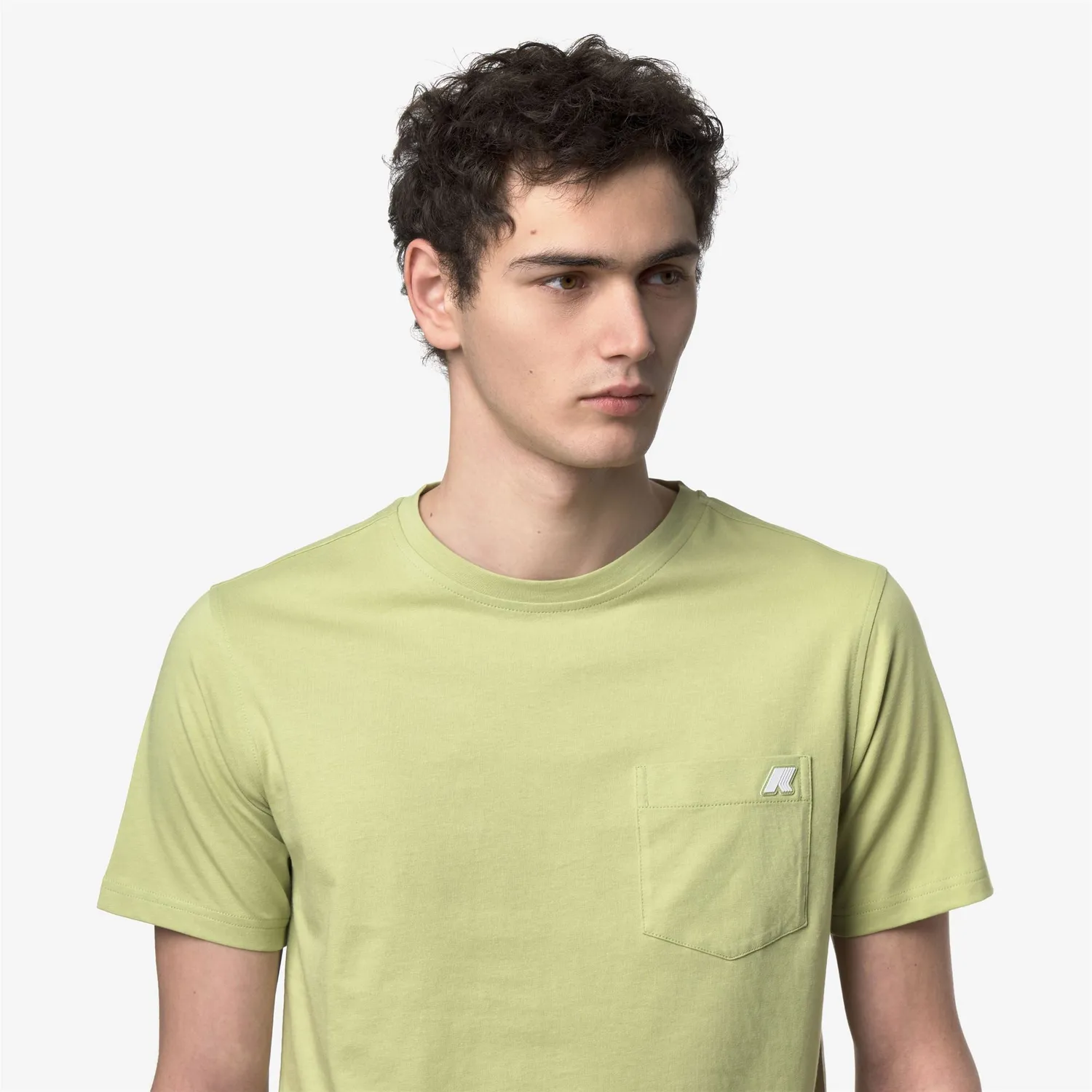 K-Way Sigur Jersey Slim tricou verde bumbac