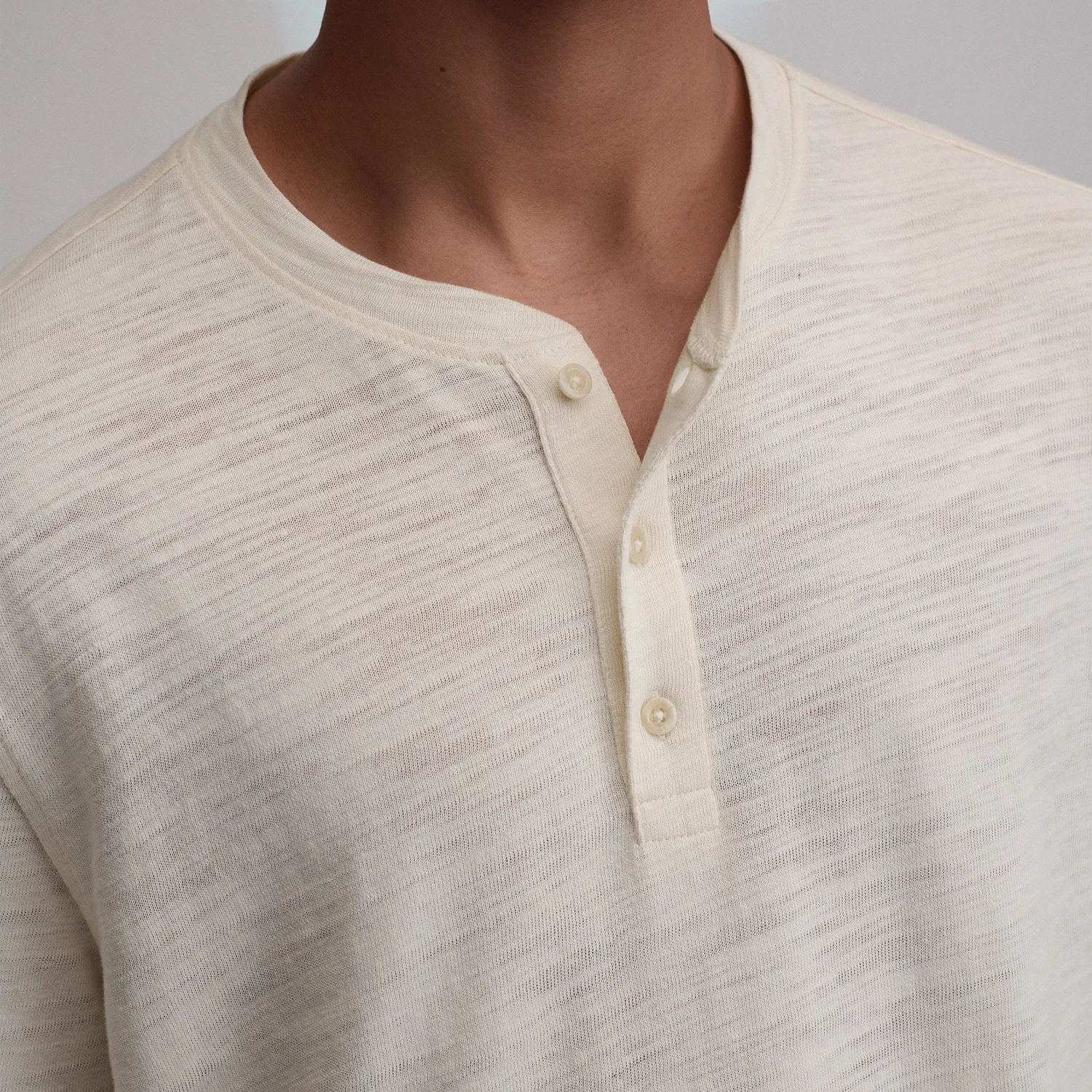 Eddie Bauer Slub Jersey henley bărbați bumbac albastru