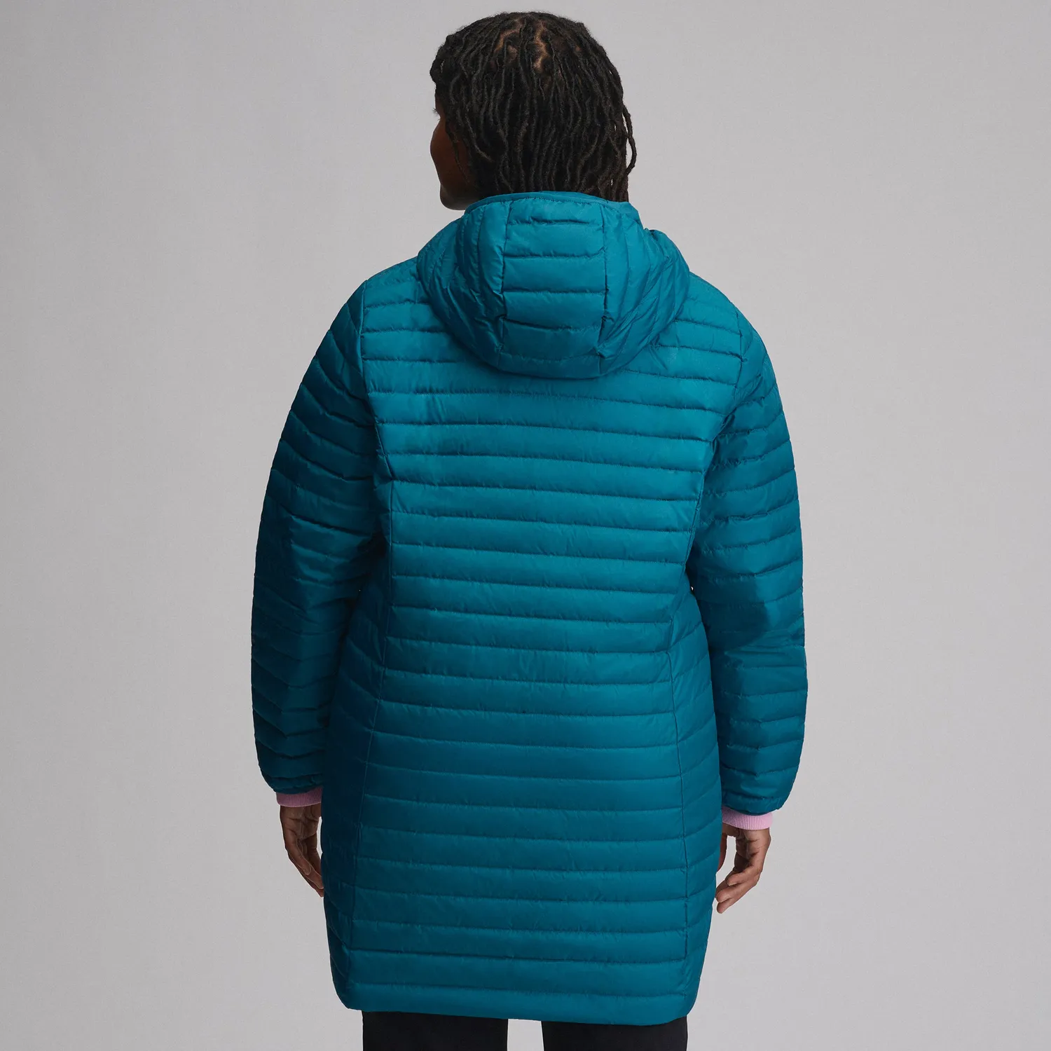Eddie Bauer Microlight Parka dama albastru puf 650