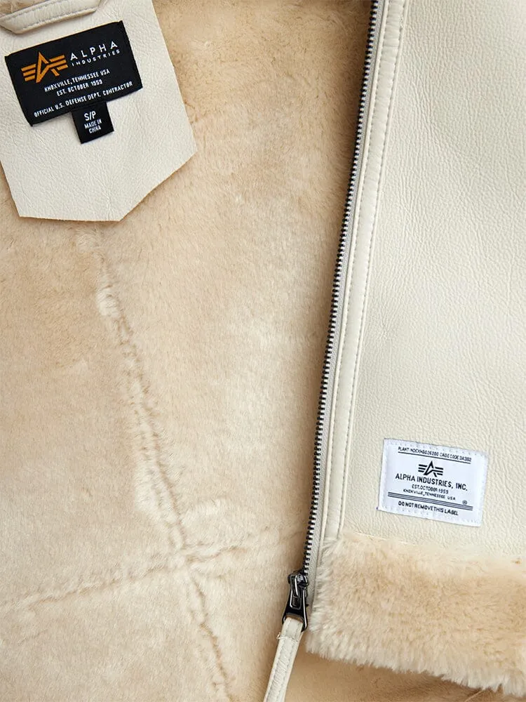 Alpha Industries RAF B3 Mod geaca dama limestone shearling