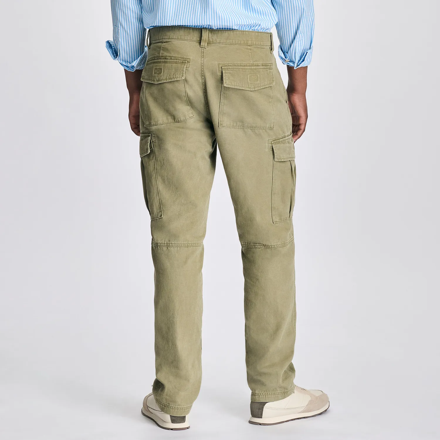 Eddie Bauer Interbay pantaloni cargo barbati Light Khaki bumbac