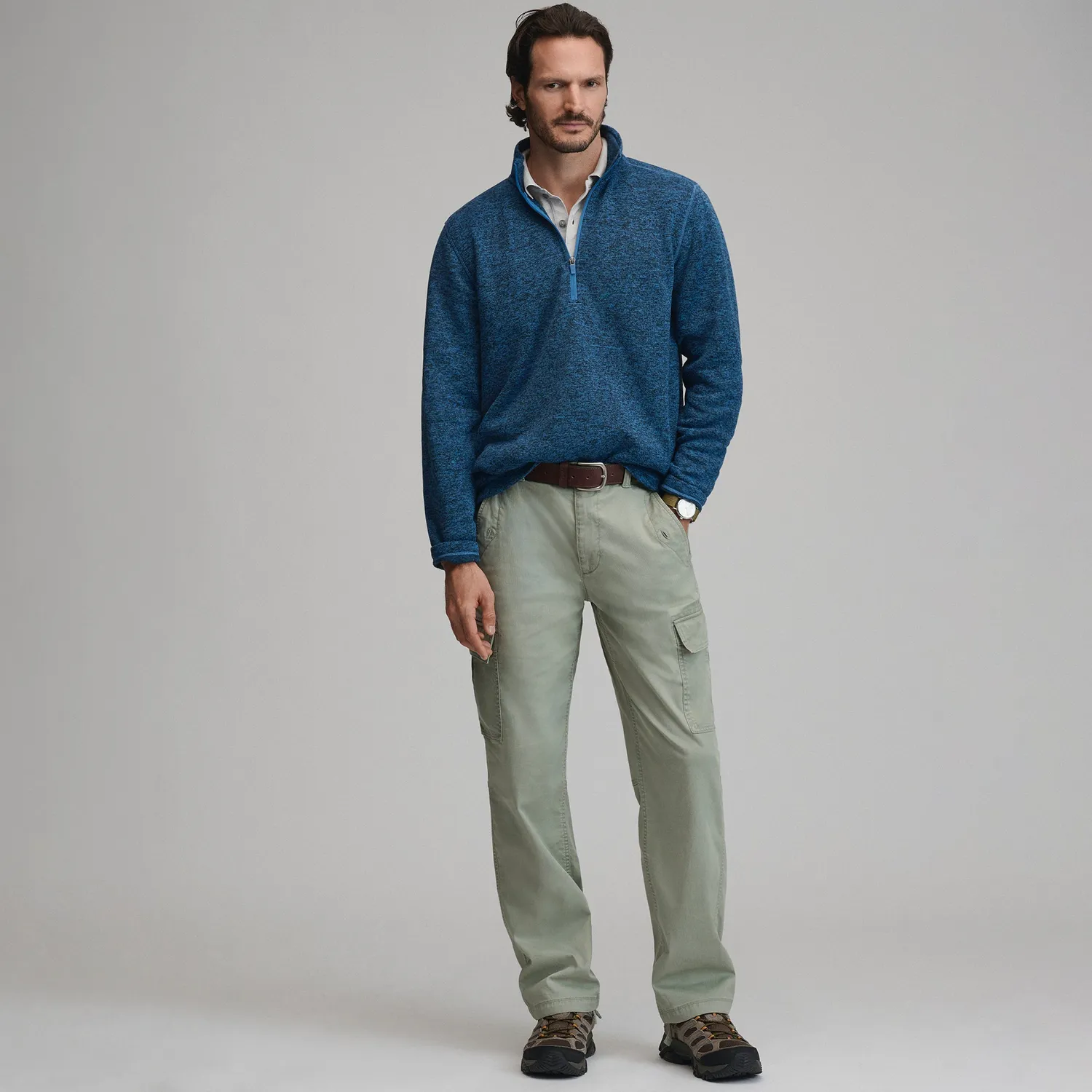 Eddie Bauer Radiator Fleece 1/4-Zip pulover Dk Chambray polar