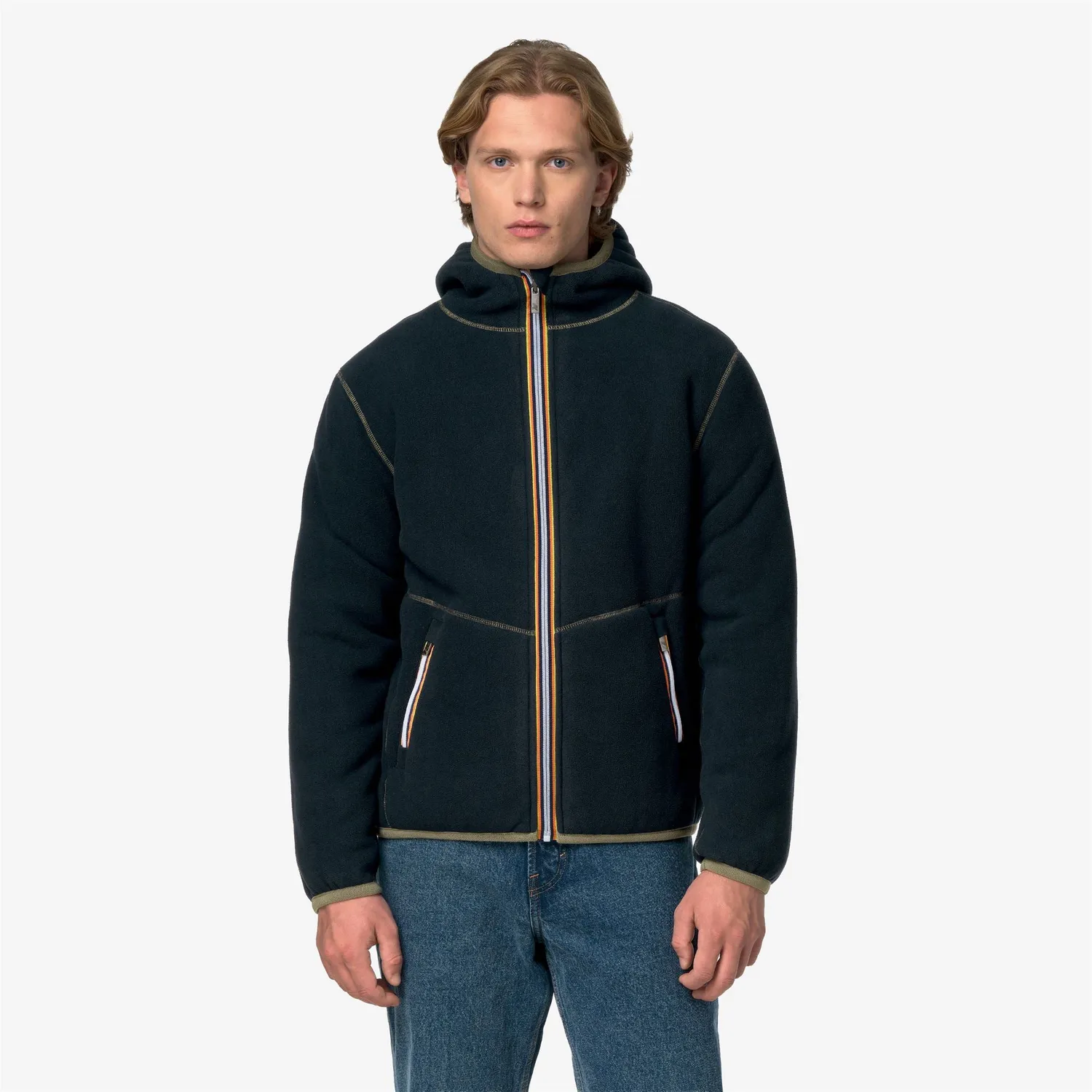 K-Way Jack Sherpa Polar geaca barbati reversibila calduroasa