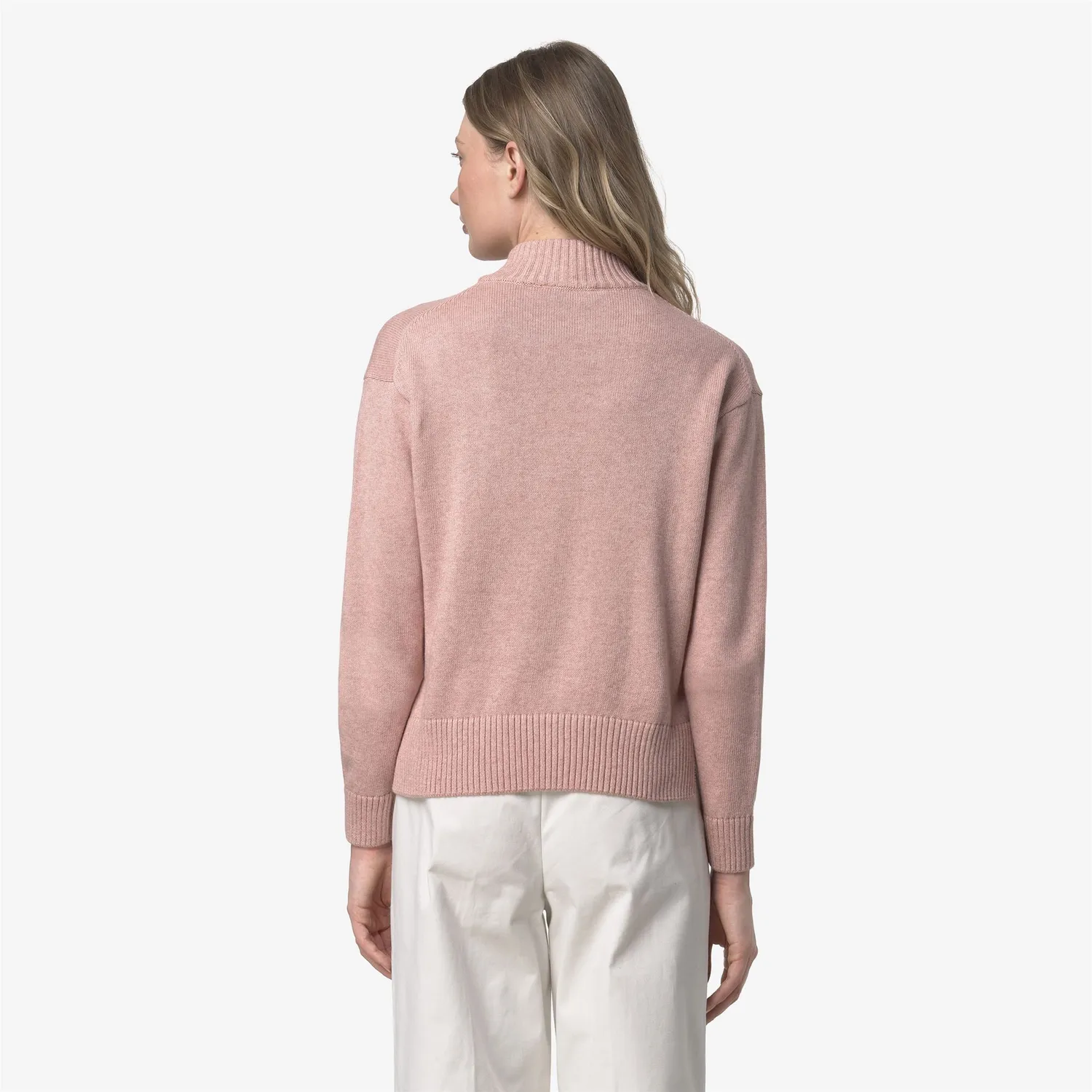 K-Way Agata Cotton Cashmere pulover dama roz bumbac