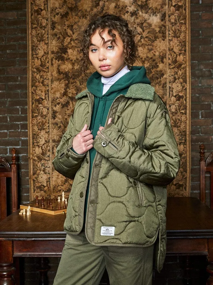 Alpha Industries Liner geaca dama verde matlasata