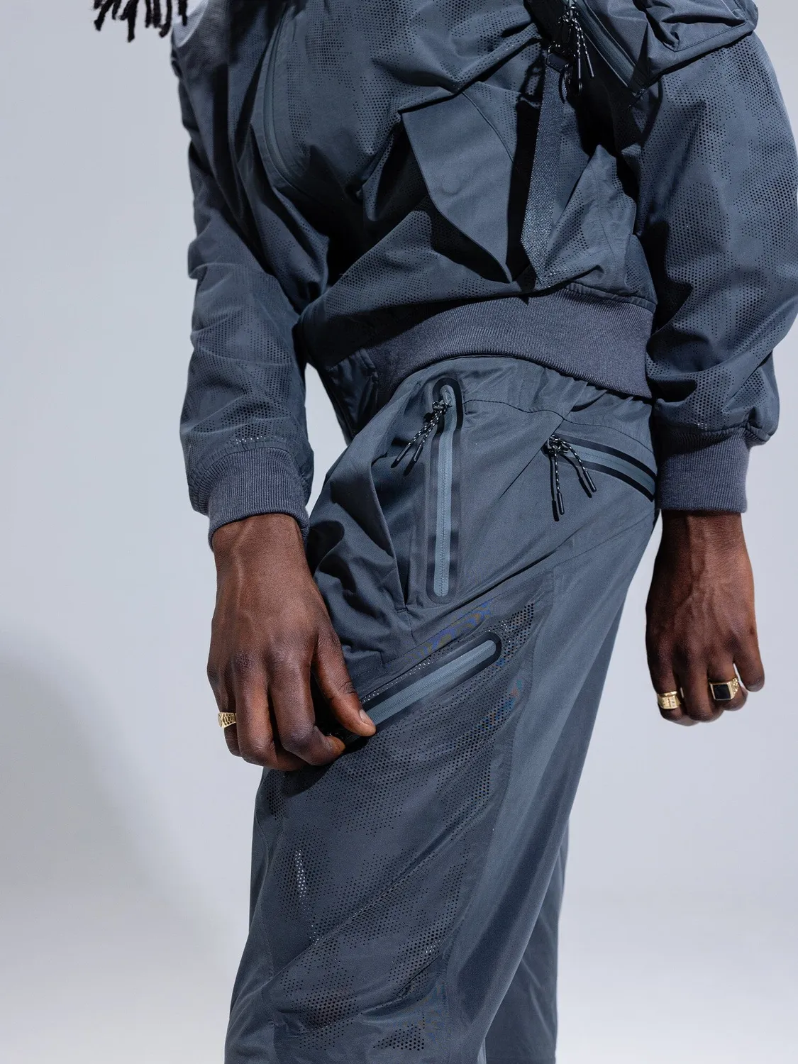 Alpha Industries Laser Cut pantalon carbune barbati