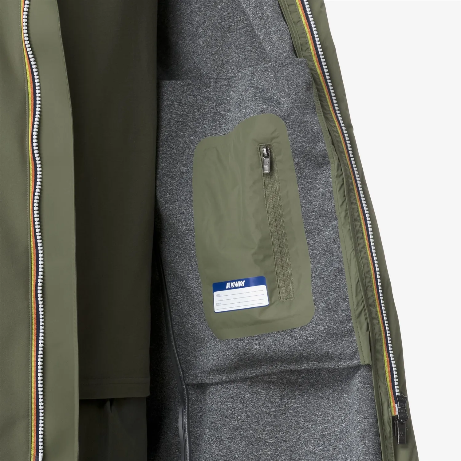 K-Way Tommy palton barbati 3/4 verde impermeabil