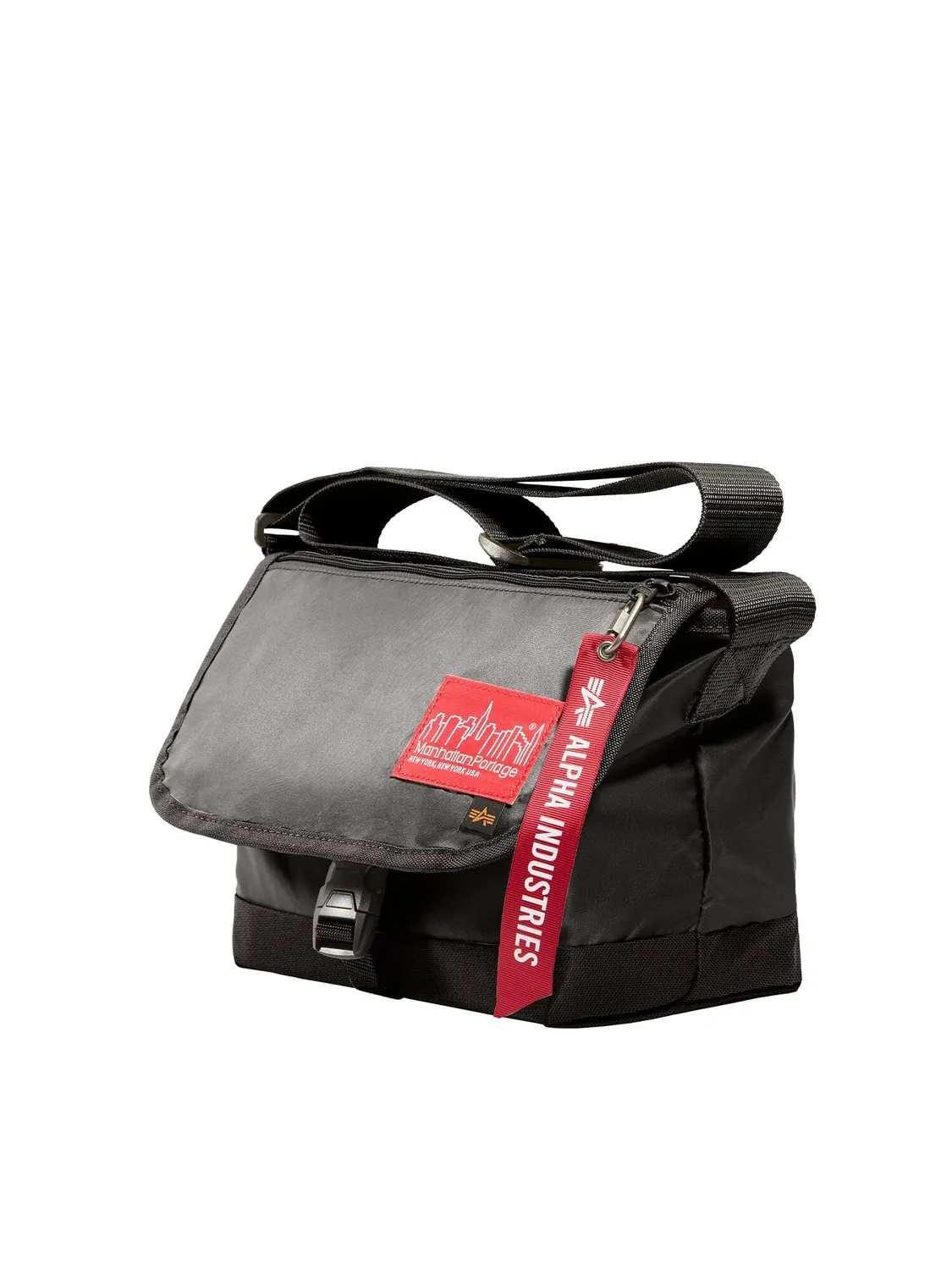 Alpha Industries Manhattan Portage Nylon Messenger Bag SM geanta neagra